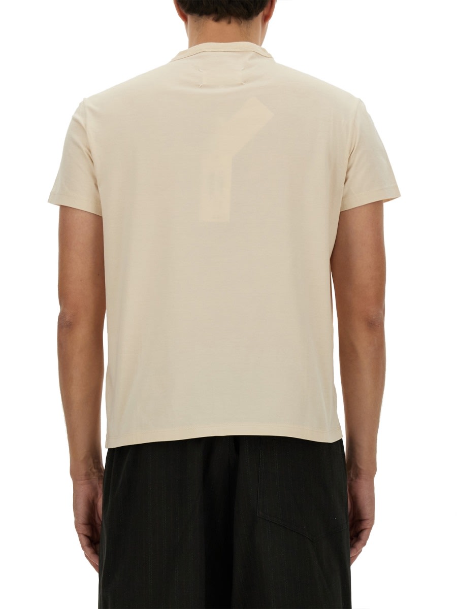 Shop Maison Margiela Jersey T-shirt In White