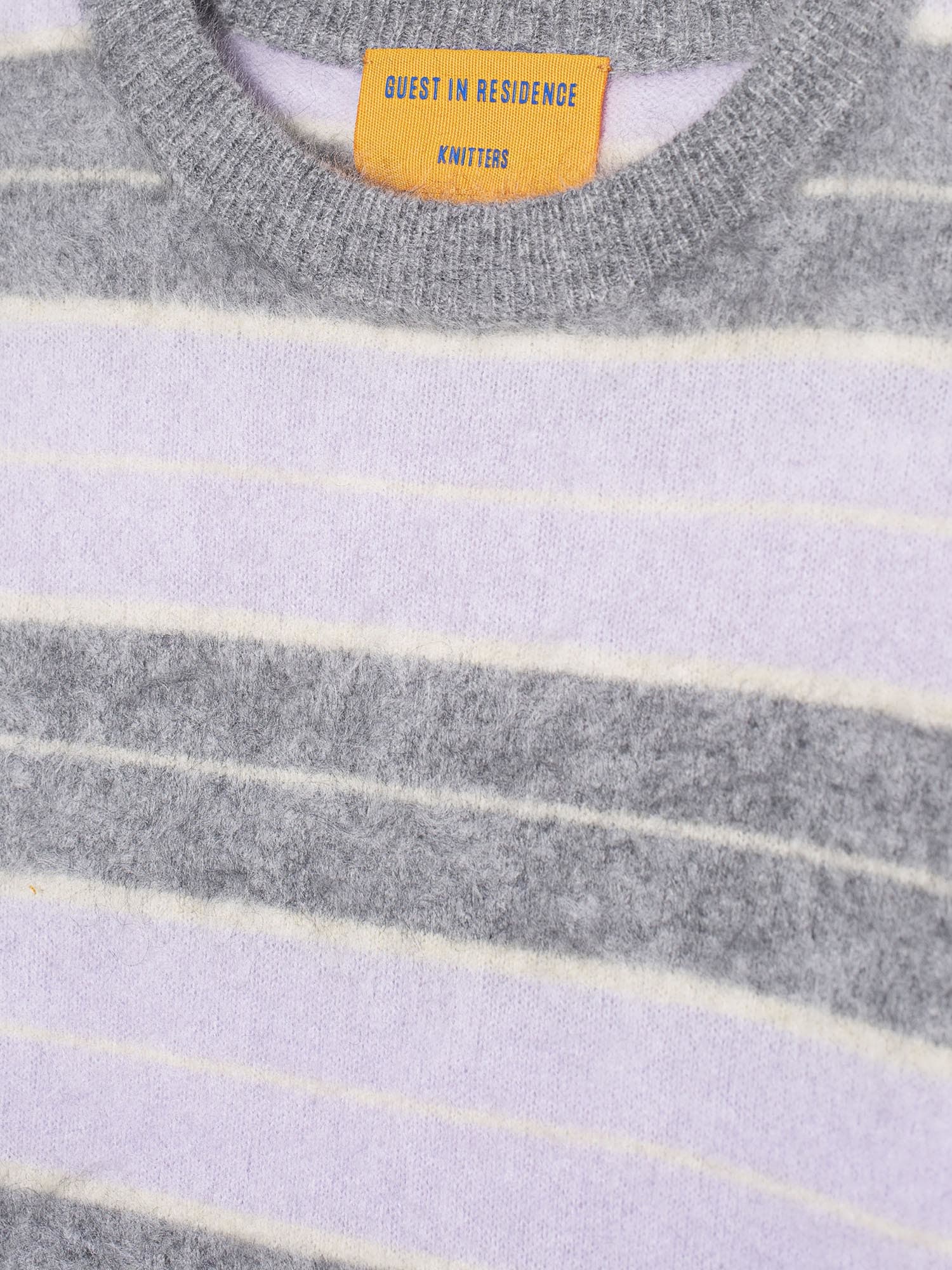 Guest In Residence Cashmere Sweater With Striped Pattern In Gray