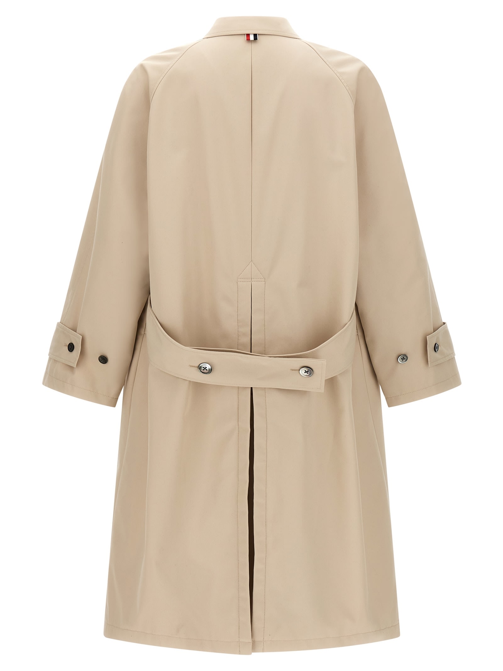 Shop Thom Browne Trench Coat In Beige