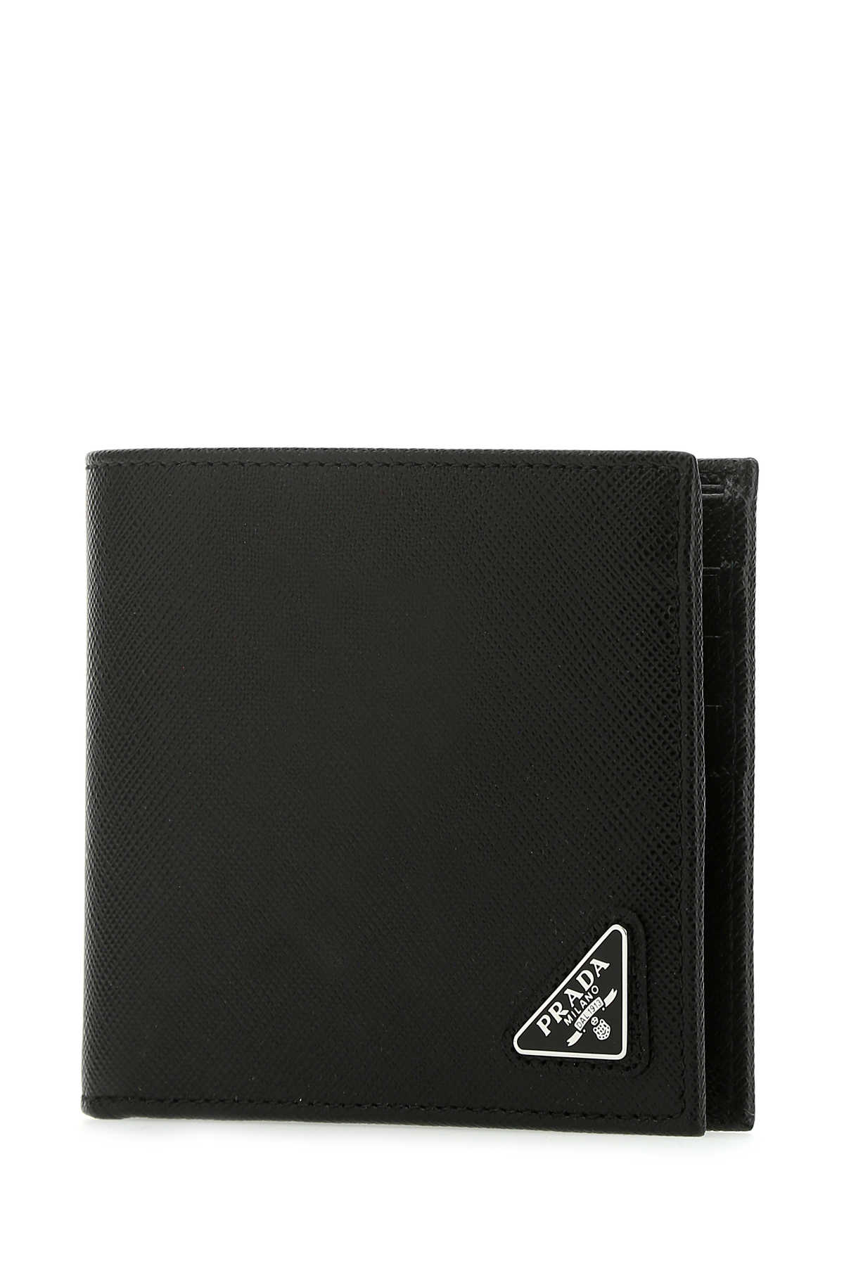 Shop Prada Black Leather Wallet In F0002