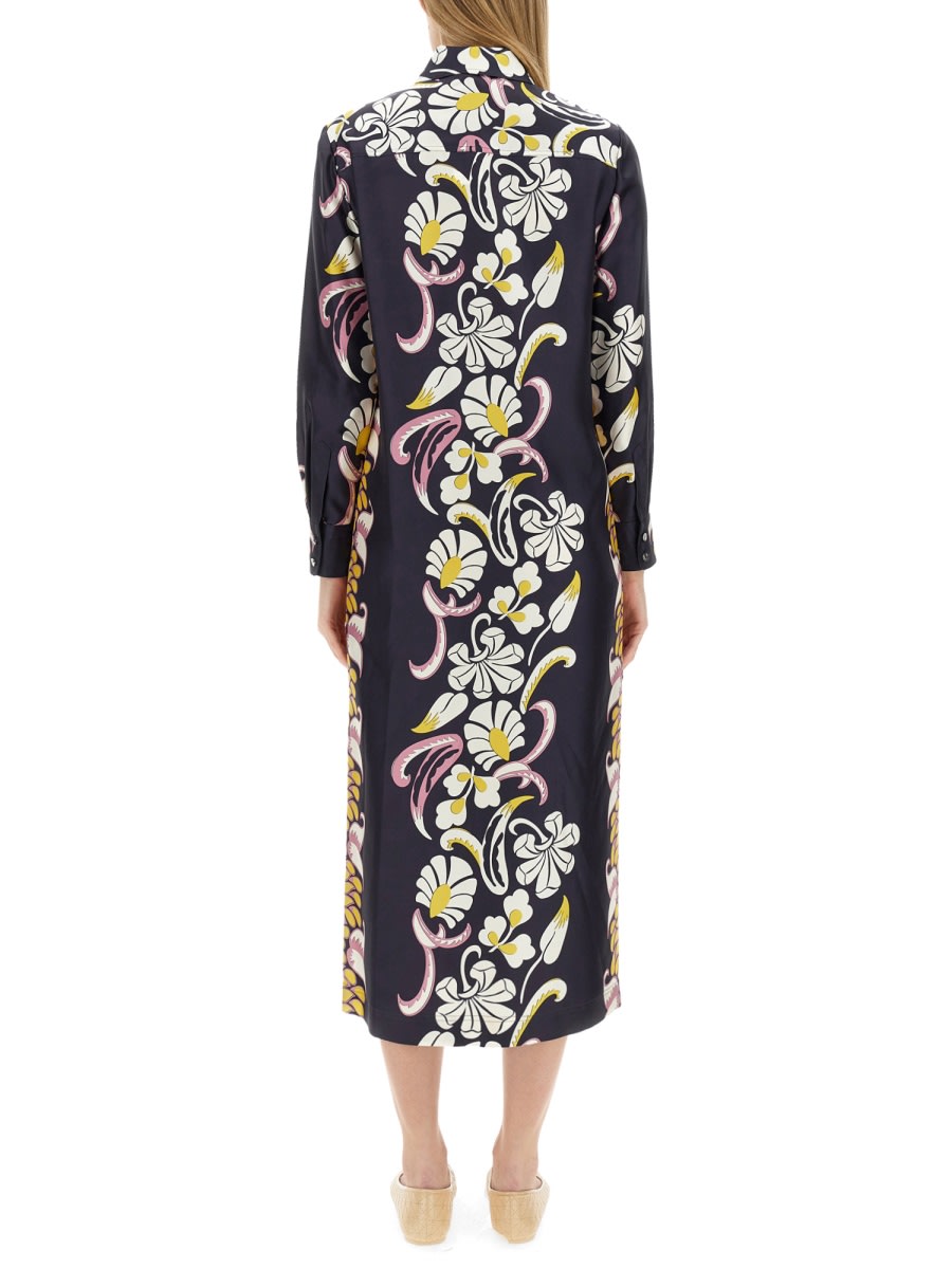 Shop Tory Burch Dress With Print In Pink