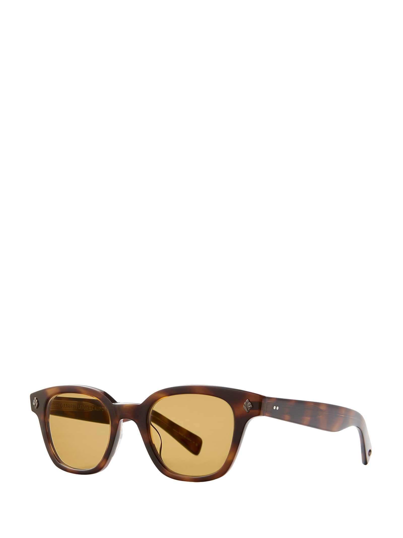 Shop Garrett Leight Naples Sun Spotted Brown Shell Sunglasses