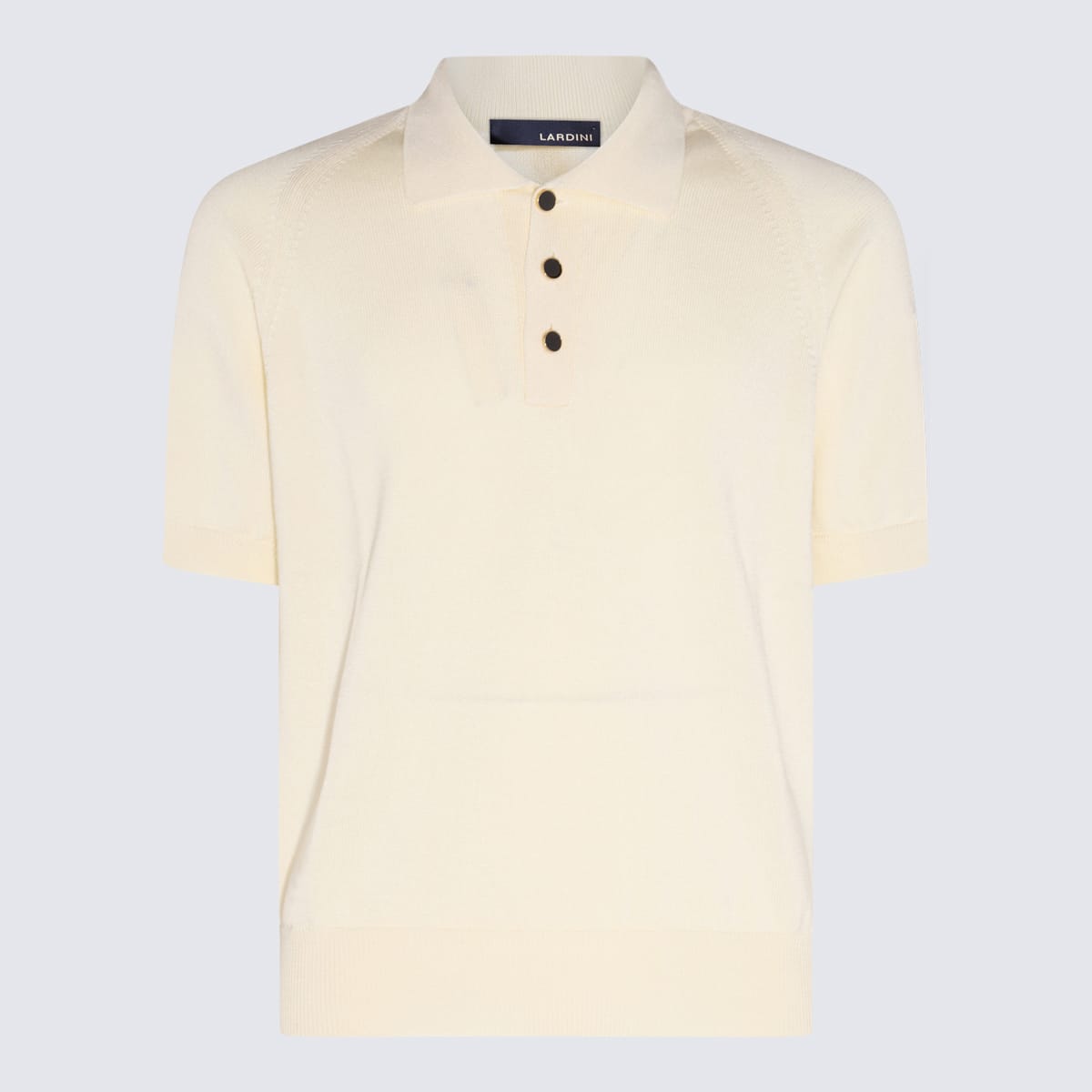 Shop Lardini White Cotton Polo Shirt