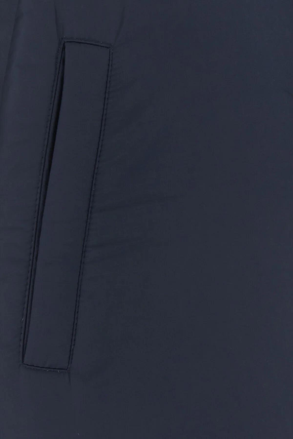 Thom Browne Navy Blue Polyester Down Jacket In Navy