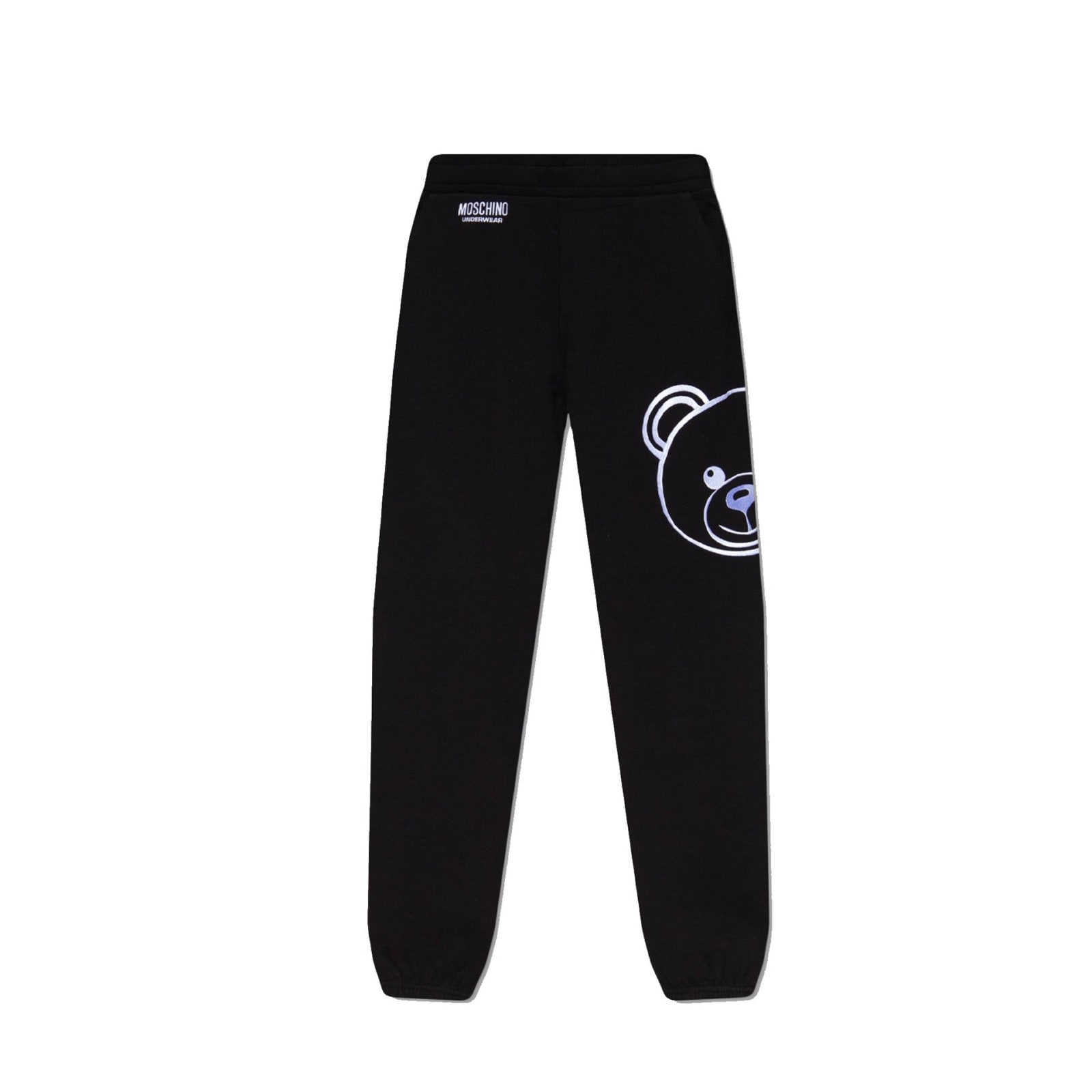 Shop Moschino Underwear Cotton Jogging Pants In Black