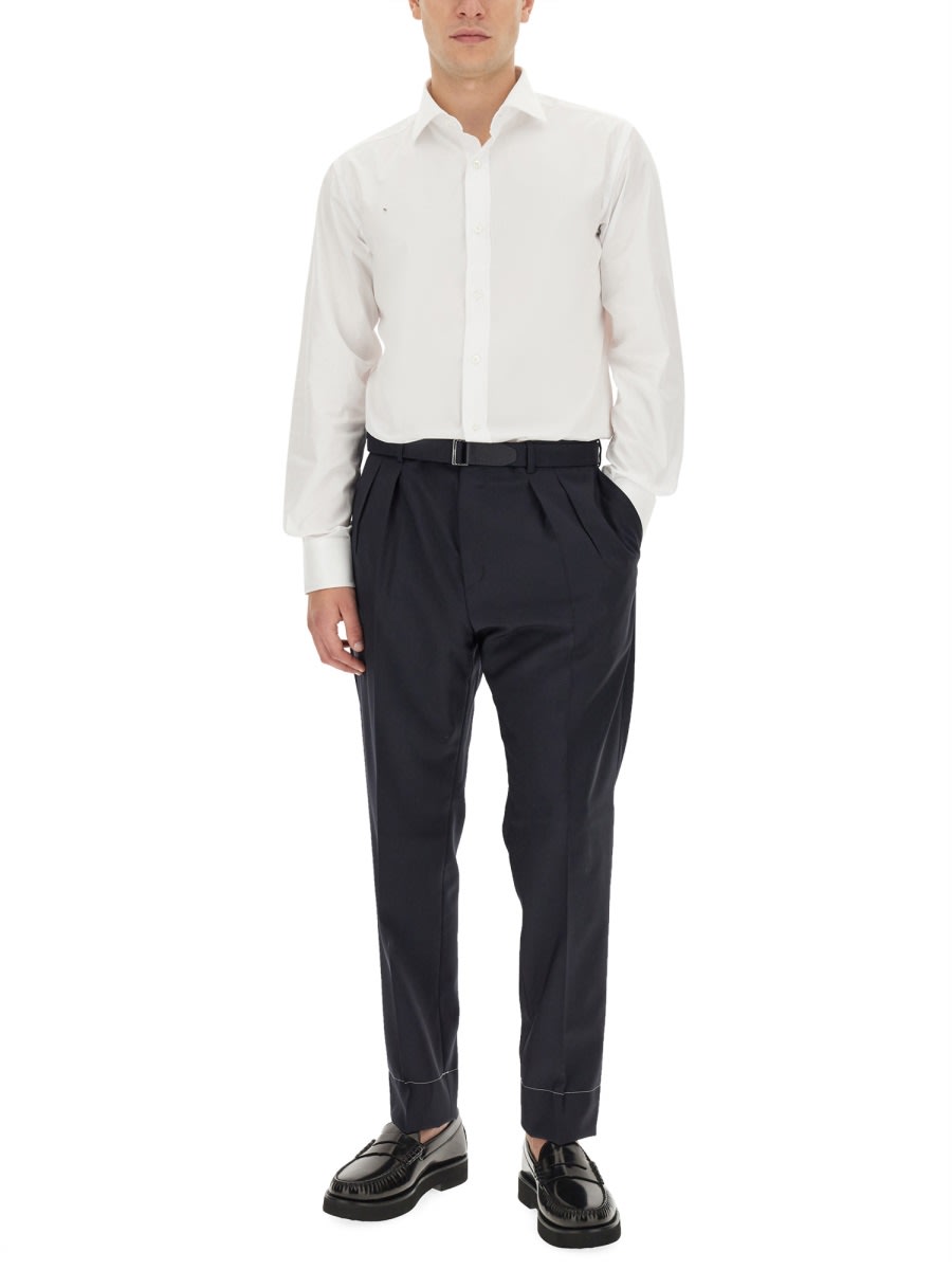 Shop Brioni Ischia Pants In Blue