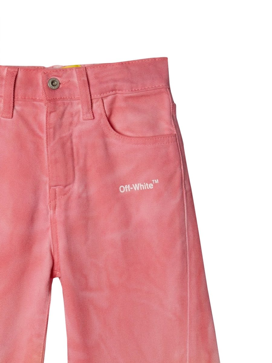 Off-white Helvetica Faded Wide Leg Trousers In Multicolour