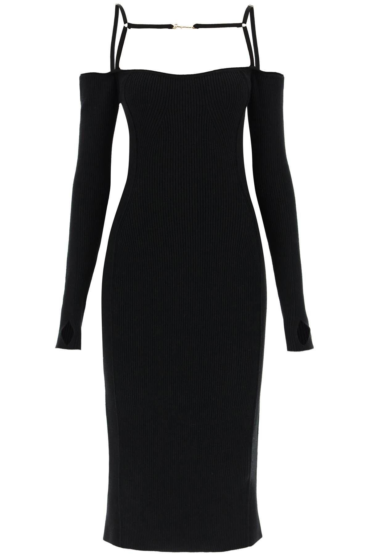 Shop Jacquemus La Robe Sierra Midi Dress In Black