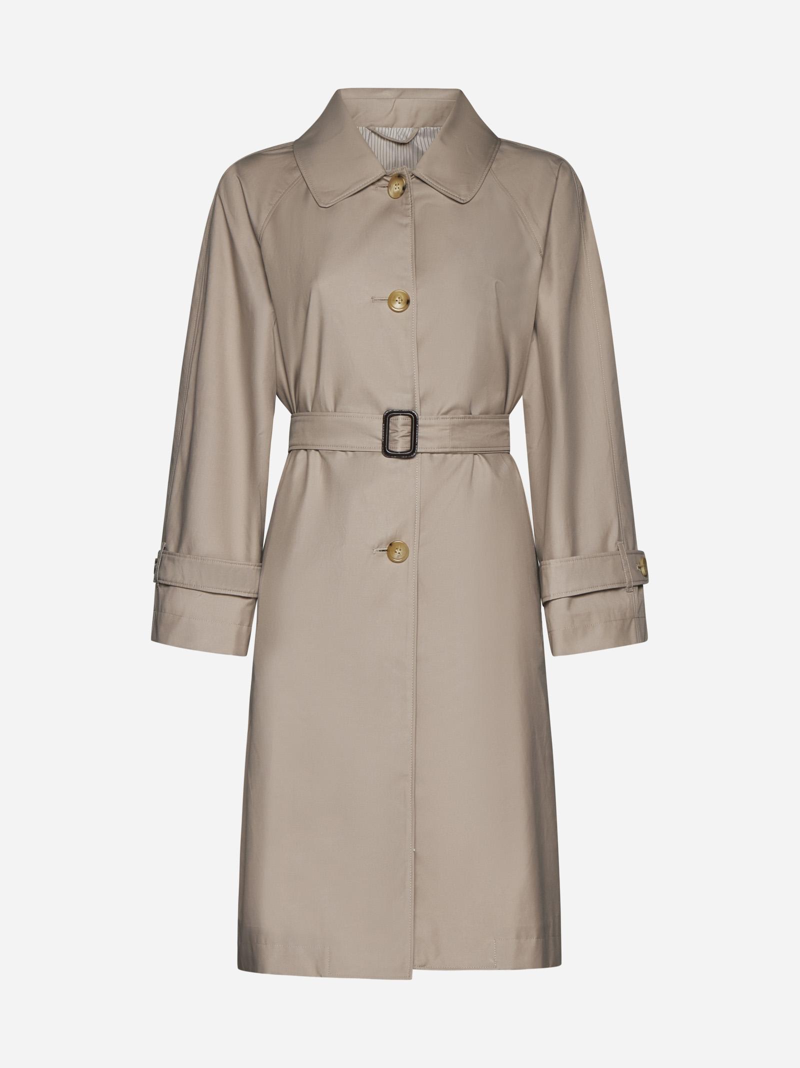 Cotton-blend Single-breasted Trend Coat