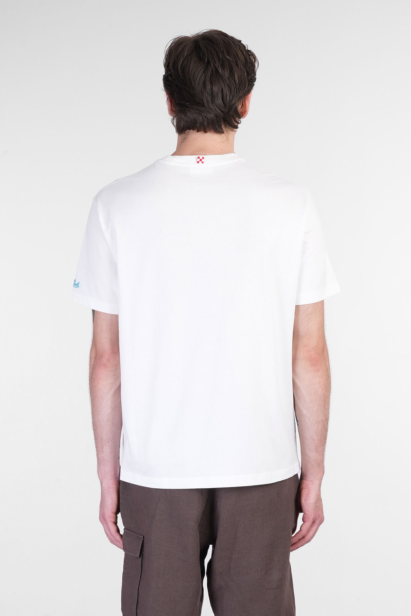 Mc2 Saint Barth Tshirt Man T-shirt In White Cotton In White