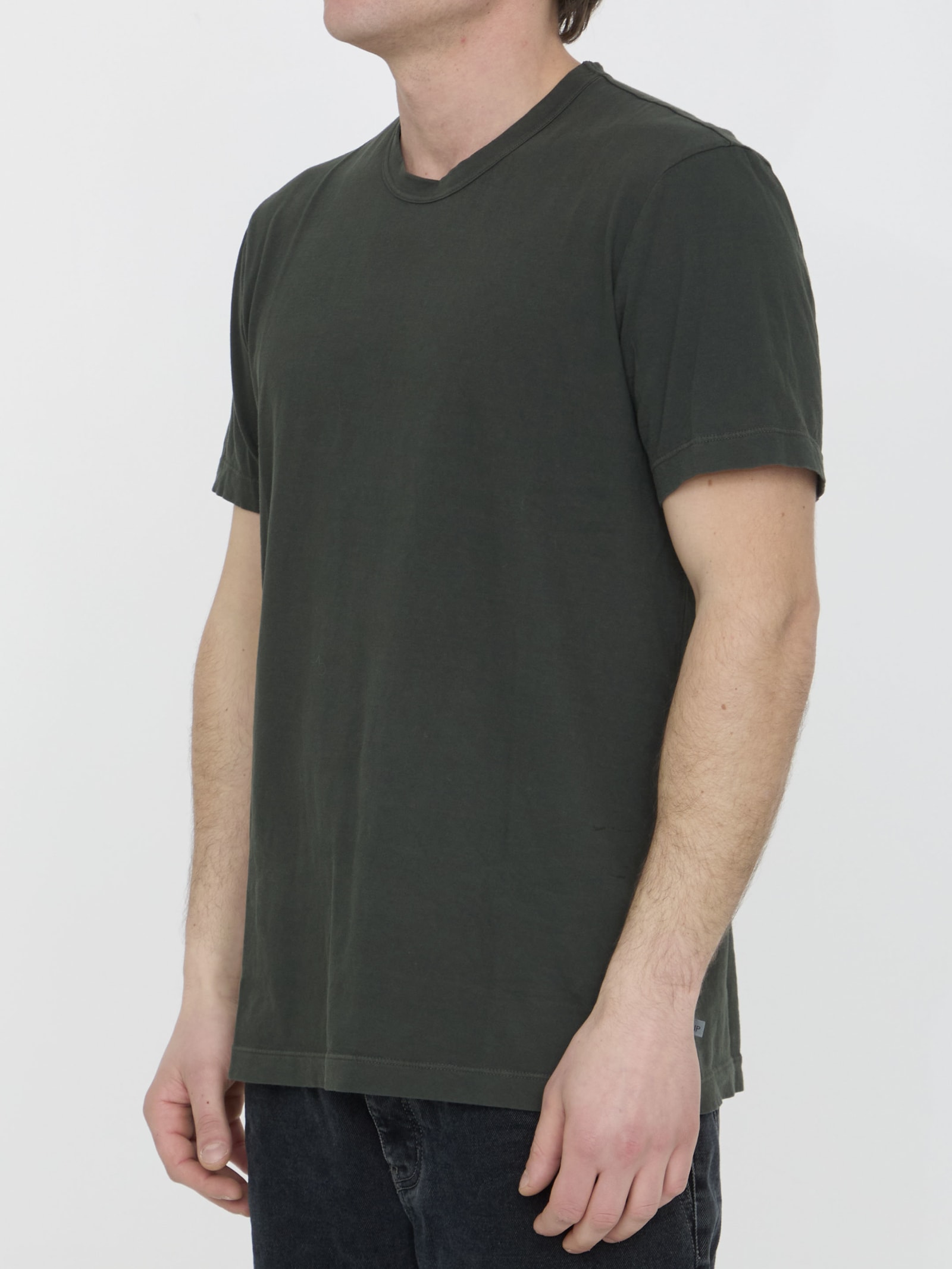 Shop James Perse Cotton T-shirt In Green