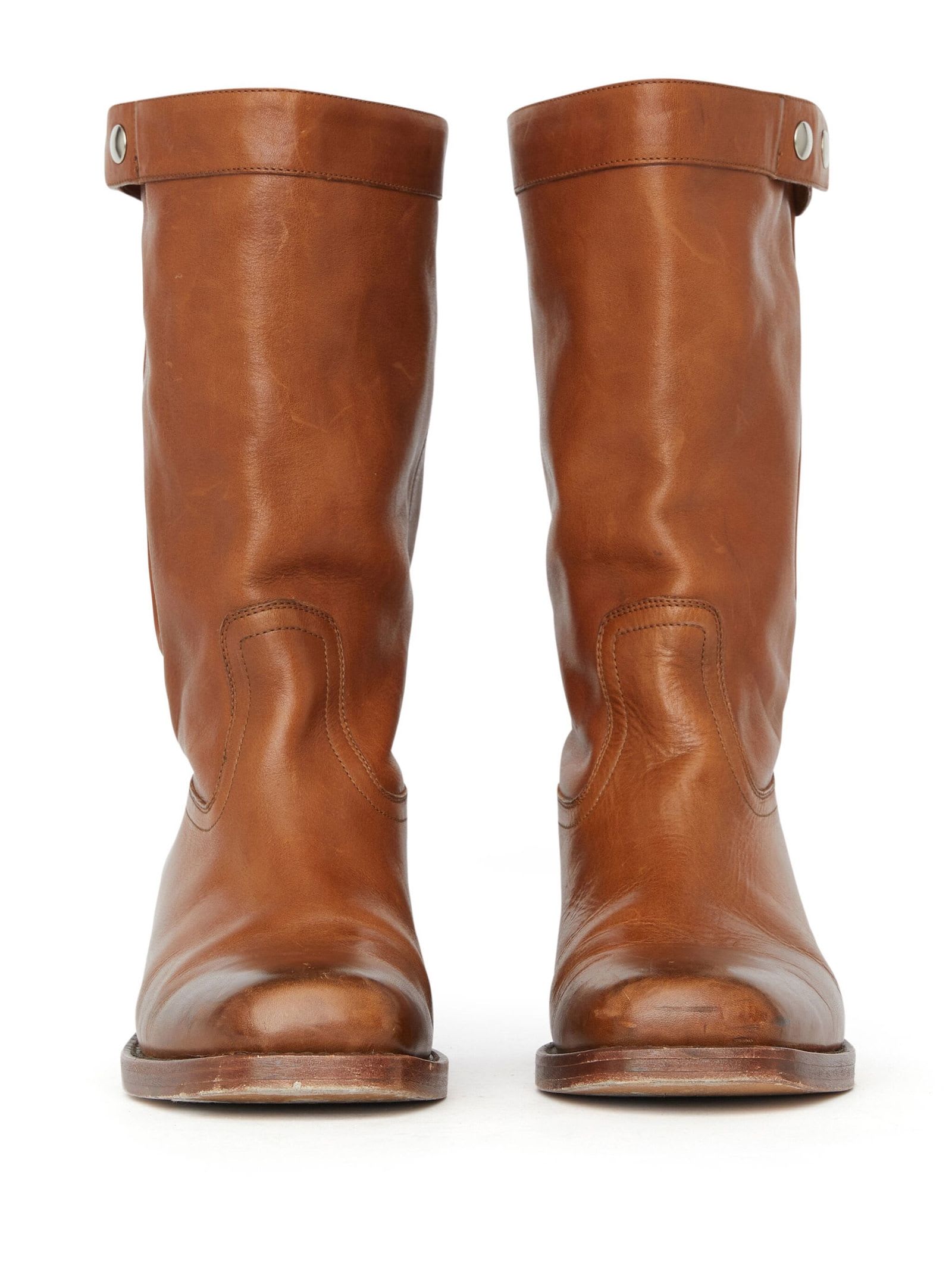 Shop Isabel Marant Ademe Brown Leather Boots