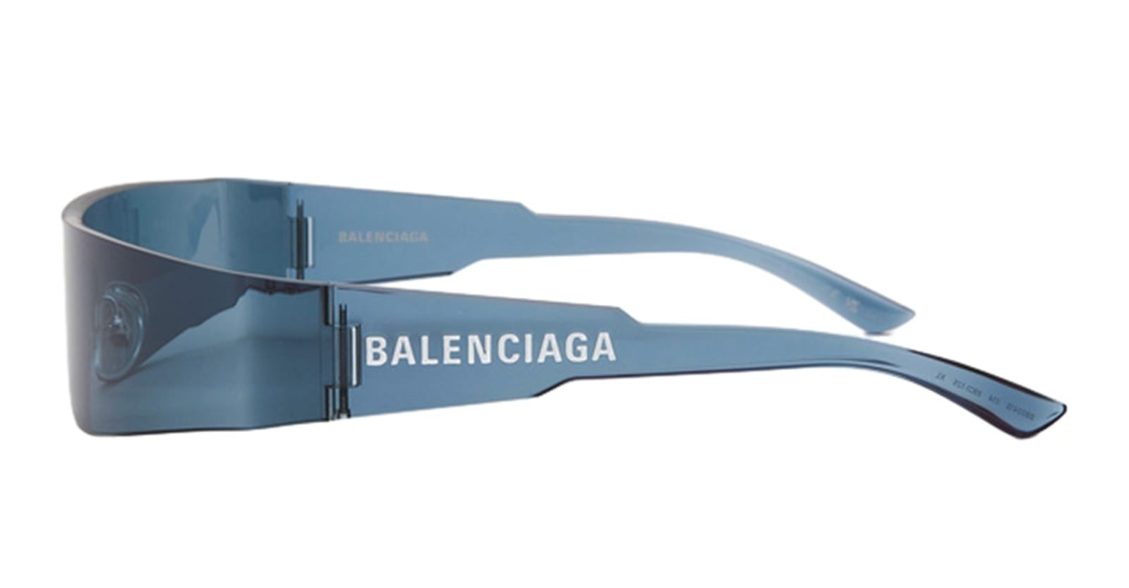 Shop Balenciaga Mono Rectangle - Blue Sunglasses