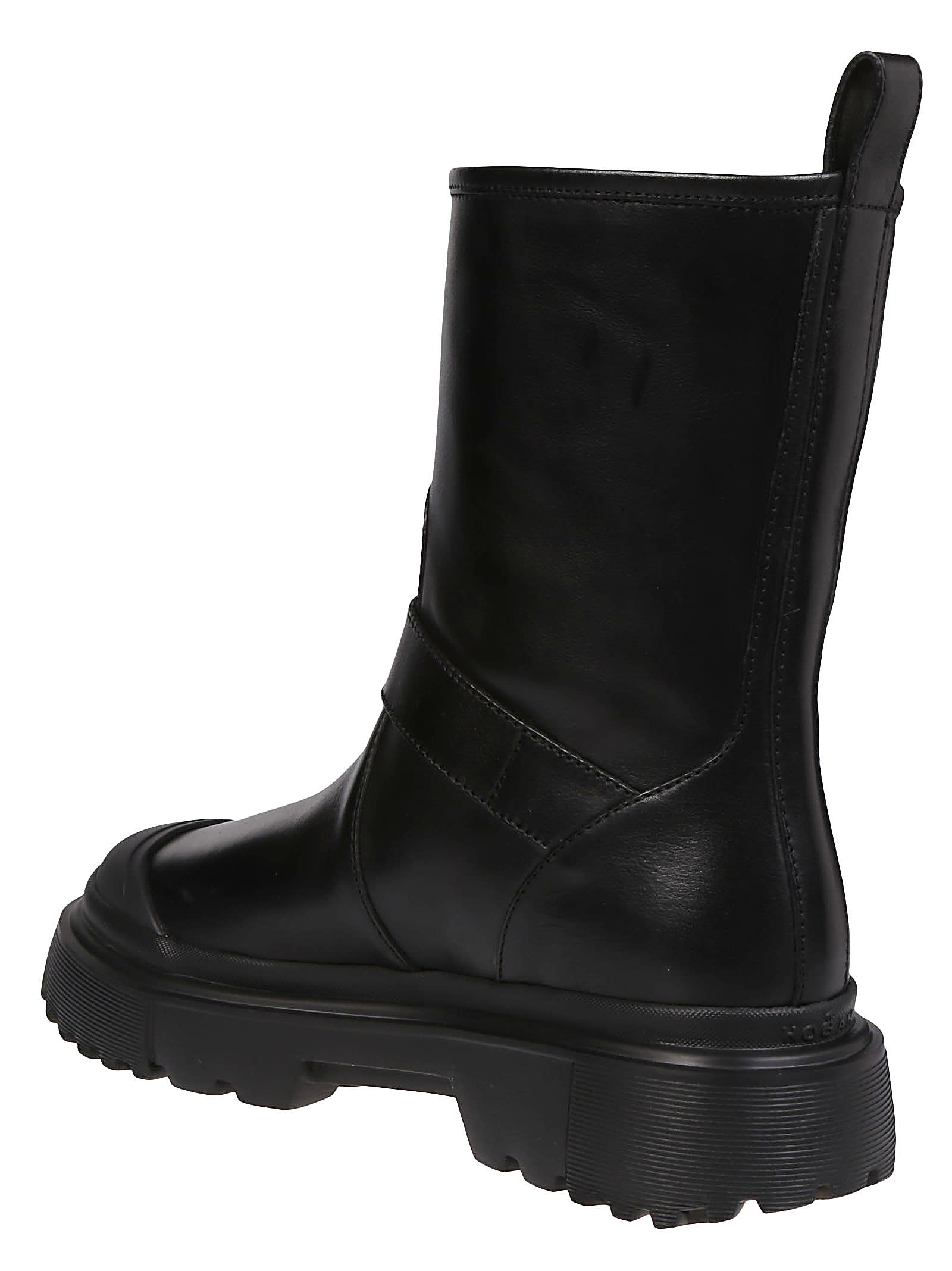 Shop Hogan H619 Biker Boots In Nero