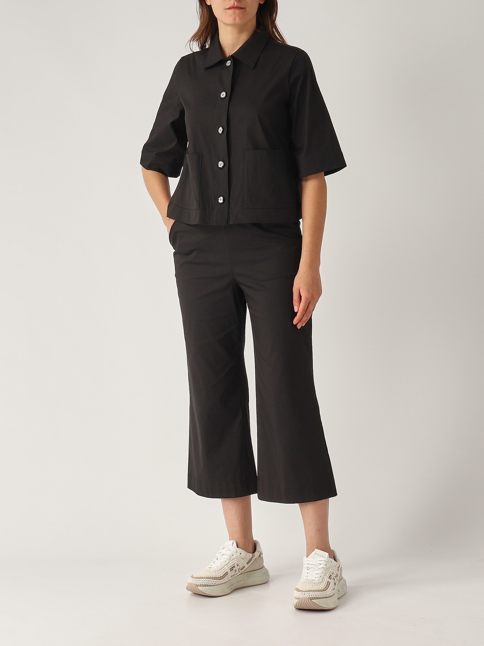 Gran Sasso Pantalone Trombetta Trousers In Black