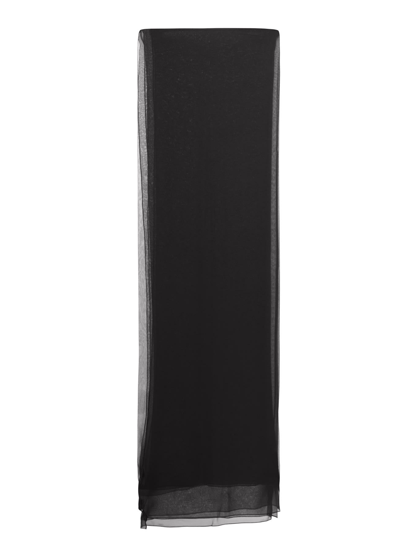Alberta Ferretti Rectangular Silk Scarf In Black