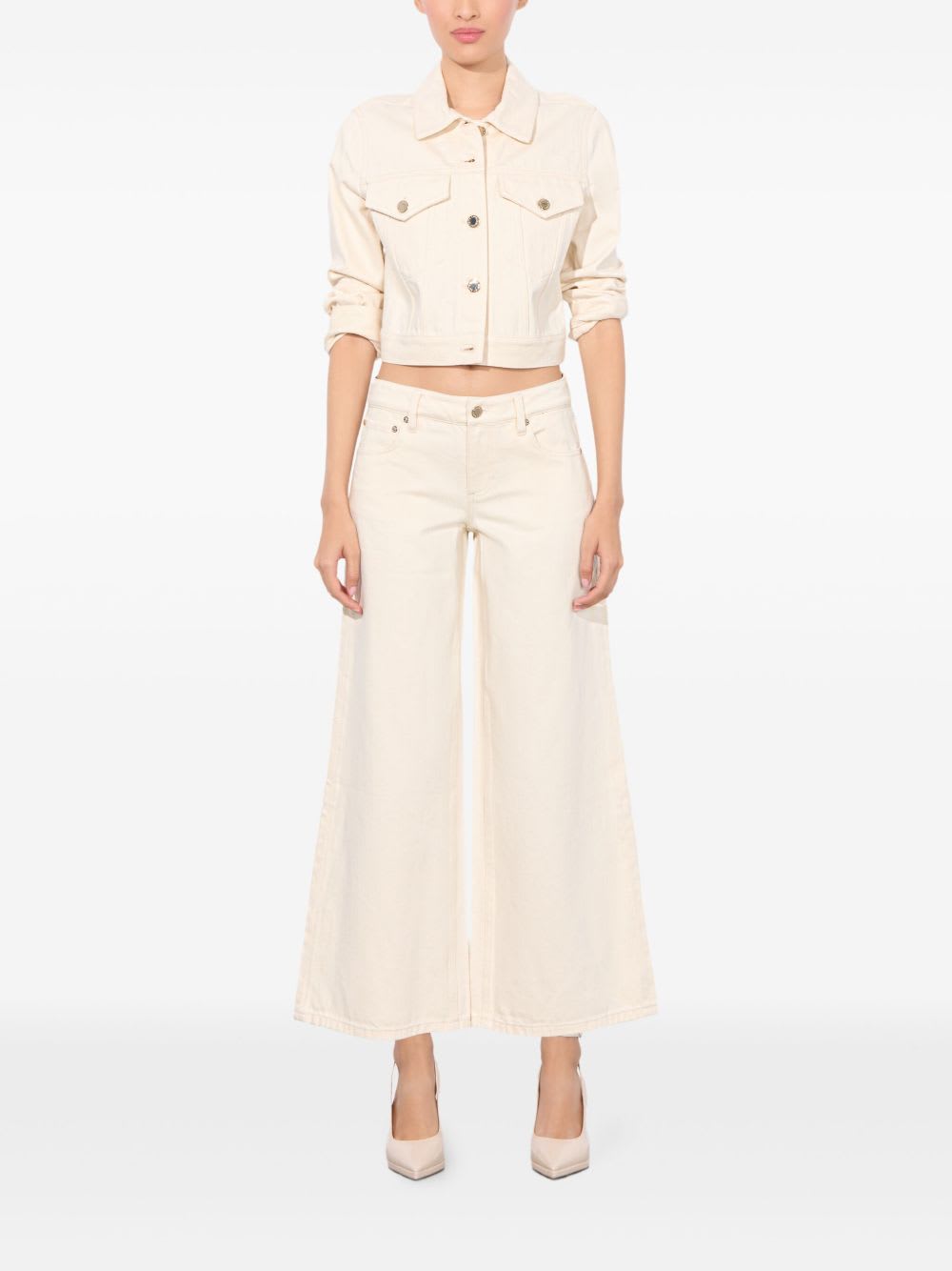 Alice And Olivia Alice + Olivia Slay Wide-leg Trousers In White