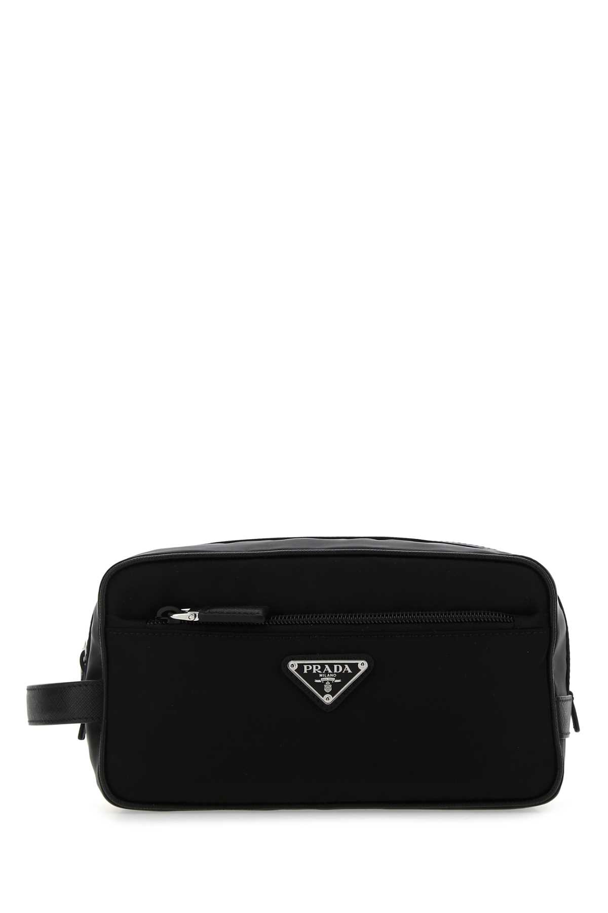 Shop Prada Black Re-nylon Beauty Case In Nero