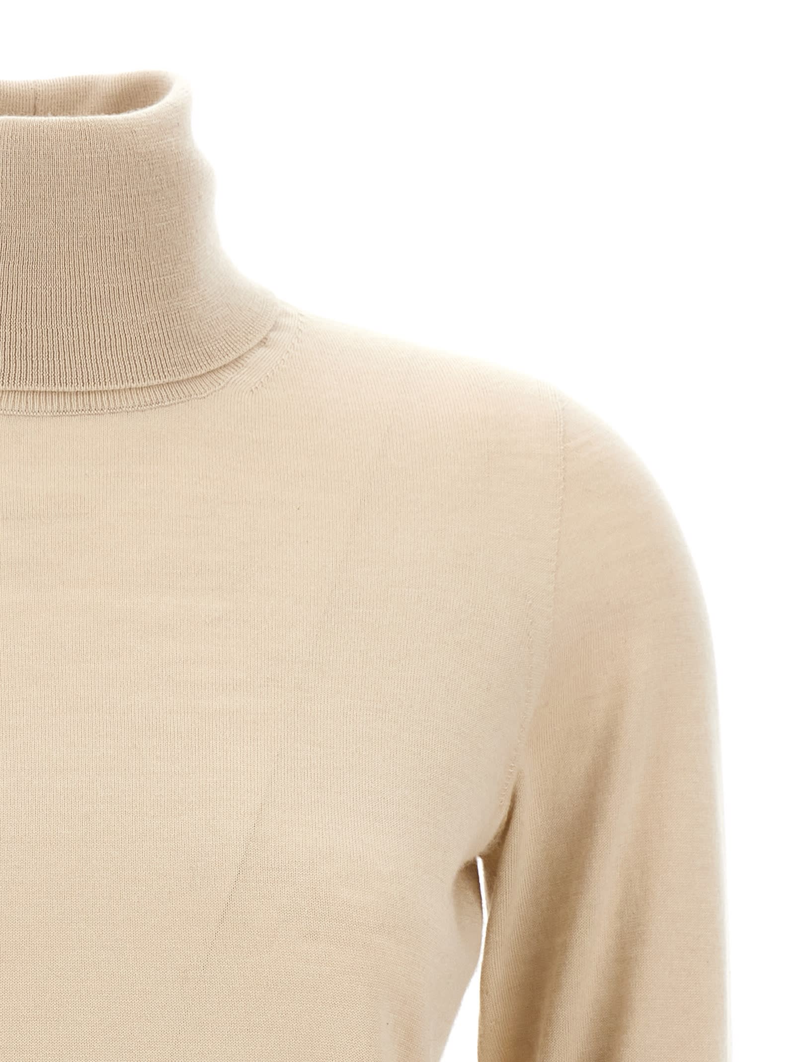 Max Mara Cashmere Turtleneck Sweater In Beige