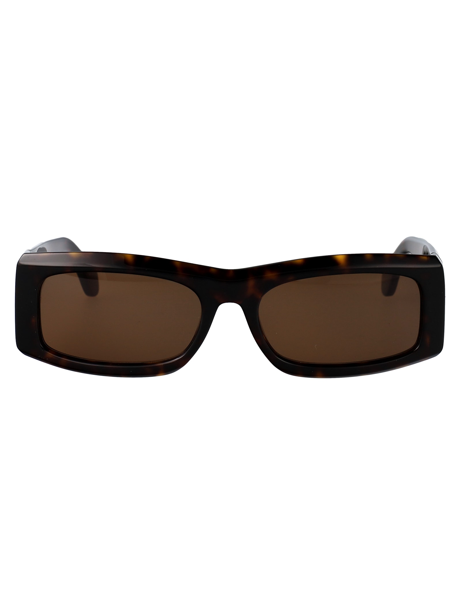 Ferragamo Rectangle-frame Sunglasses In Brown