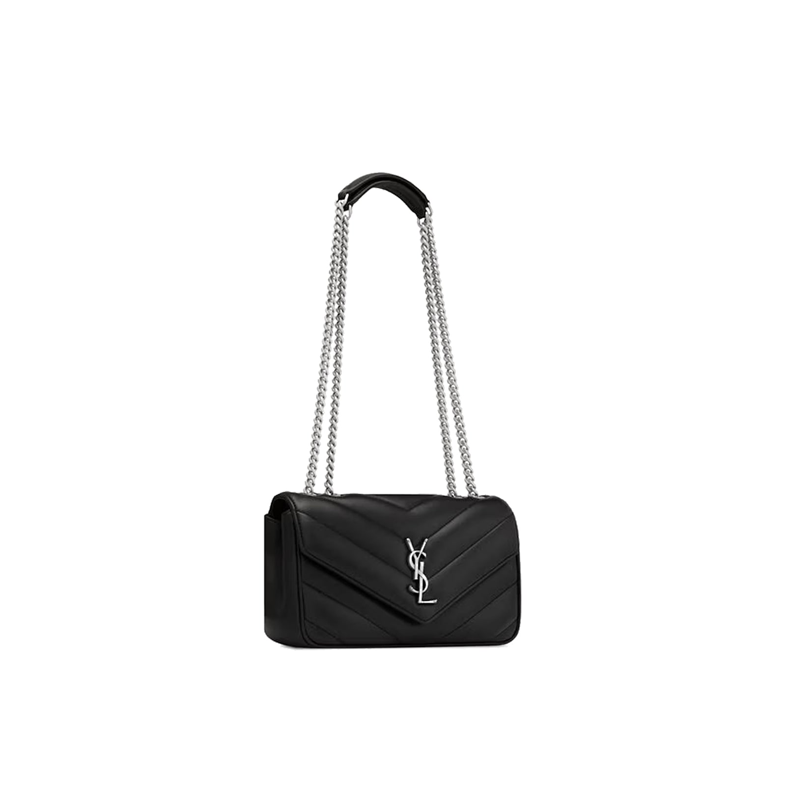 Saint Laurent Lou Lou Small Quilted Bag In Black