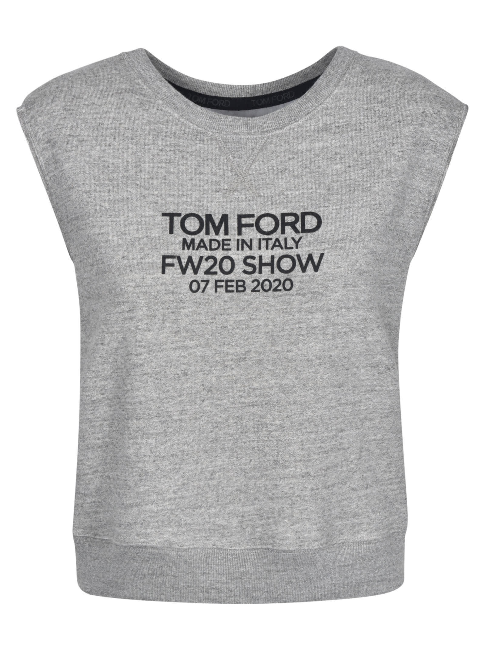 Tom Ford Logo Print Ribbed Vest
