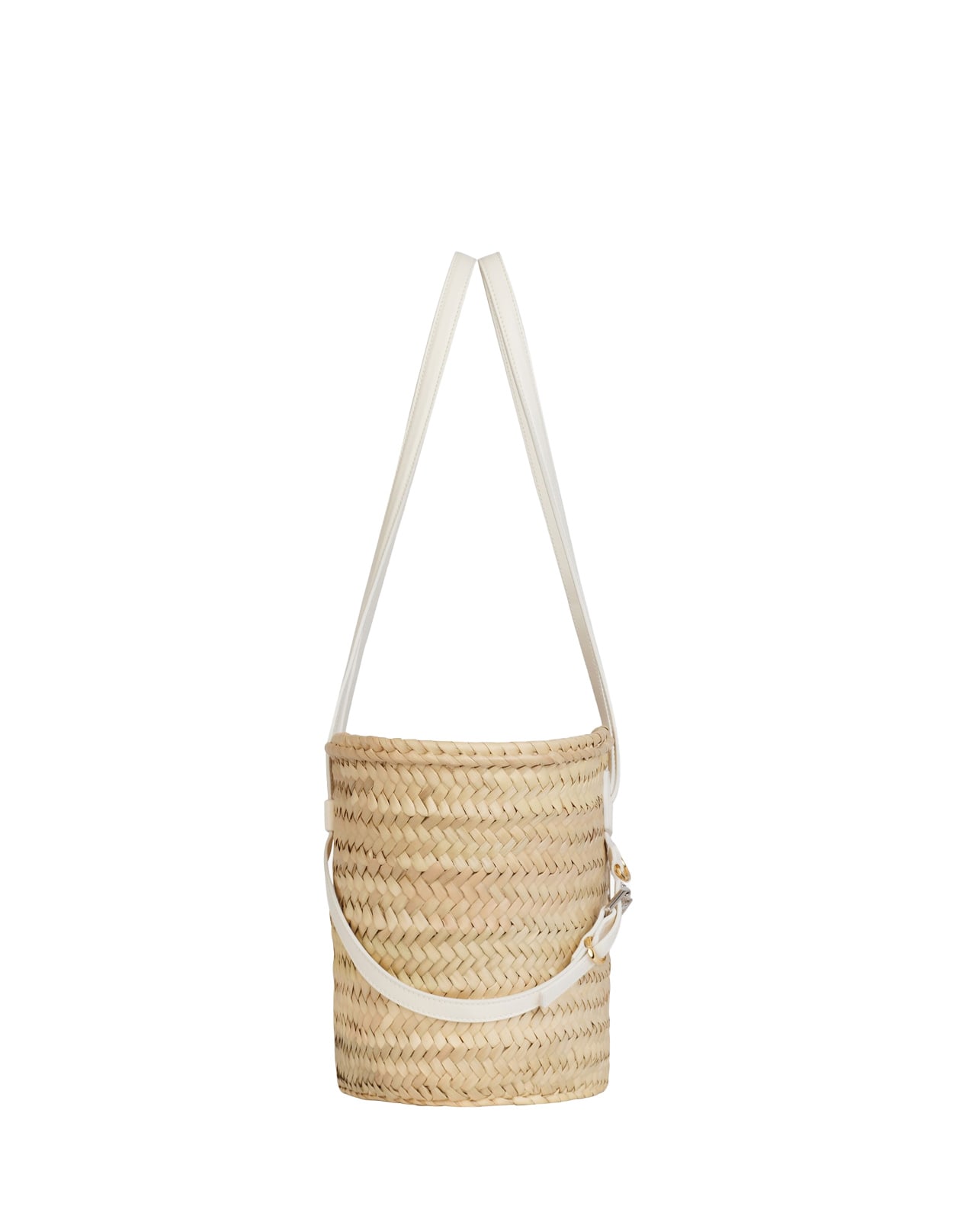 Shop Givenchy Ivory Raffia Small Voyou Basket Bag In White