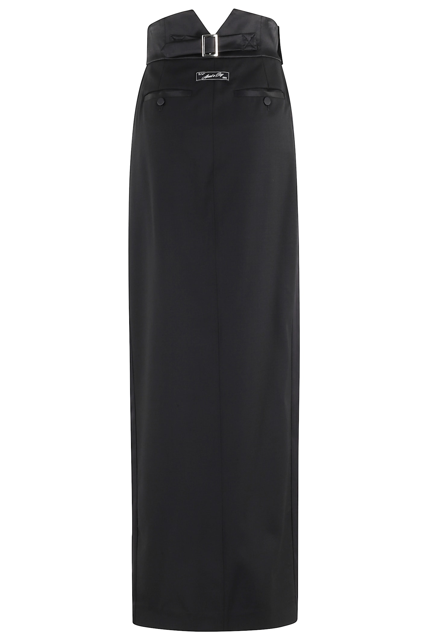 Erika Cavallini High-waisted Black Midi Skirt With Wrap Design In Black