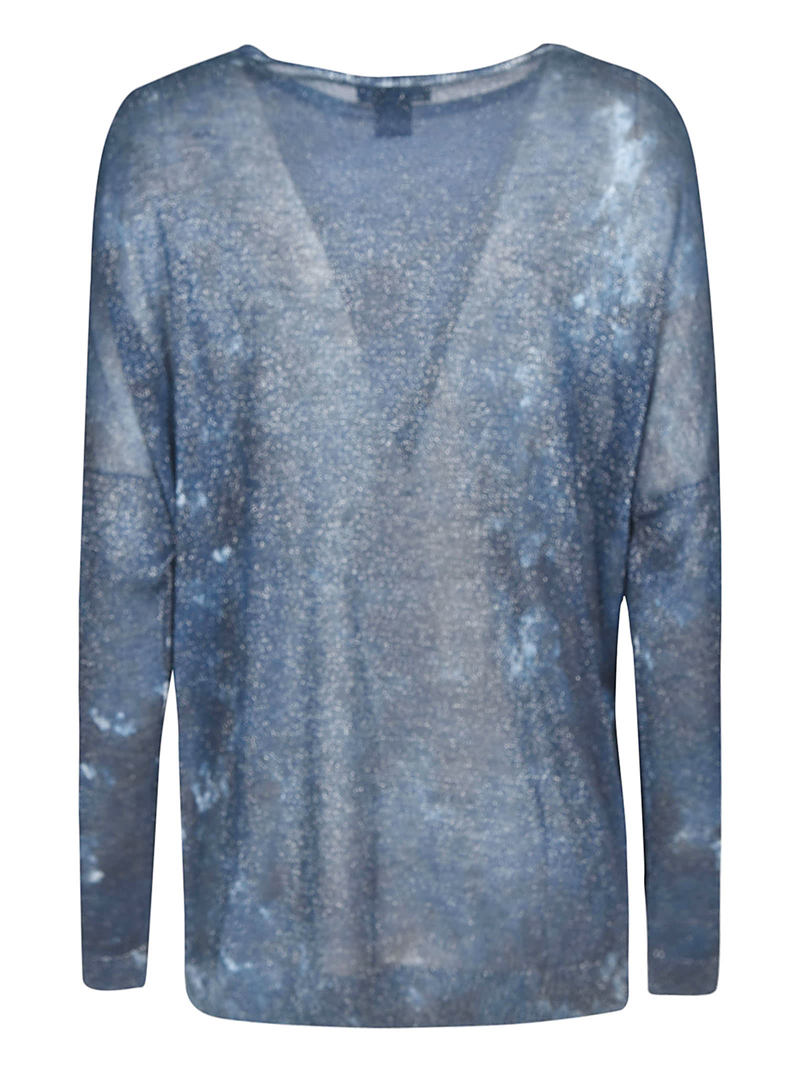 Shop Avant Toi Glitter Applique Sweater In Deep