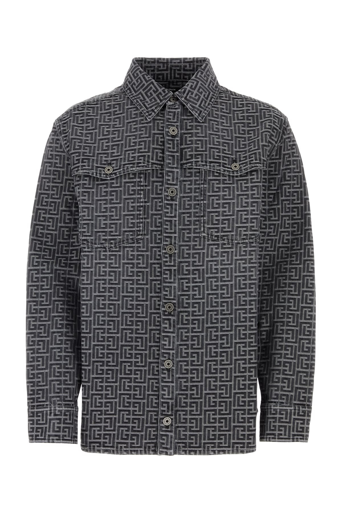 Shop Balmain Camicia In Noirdélavé