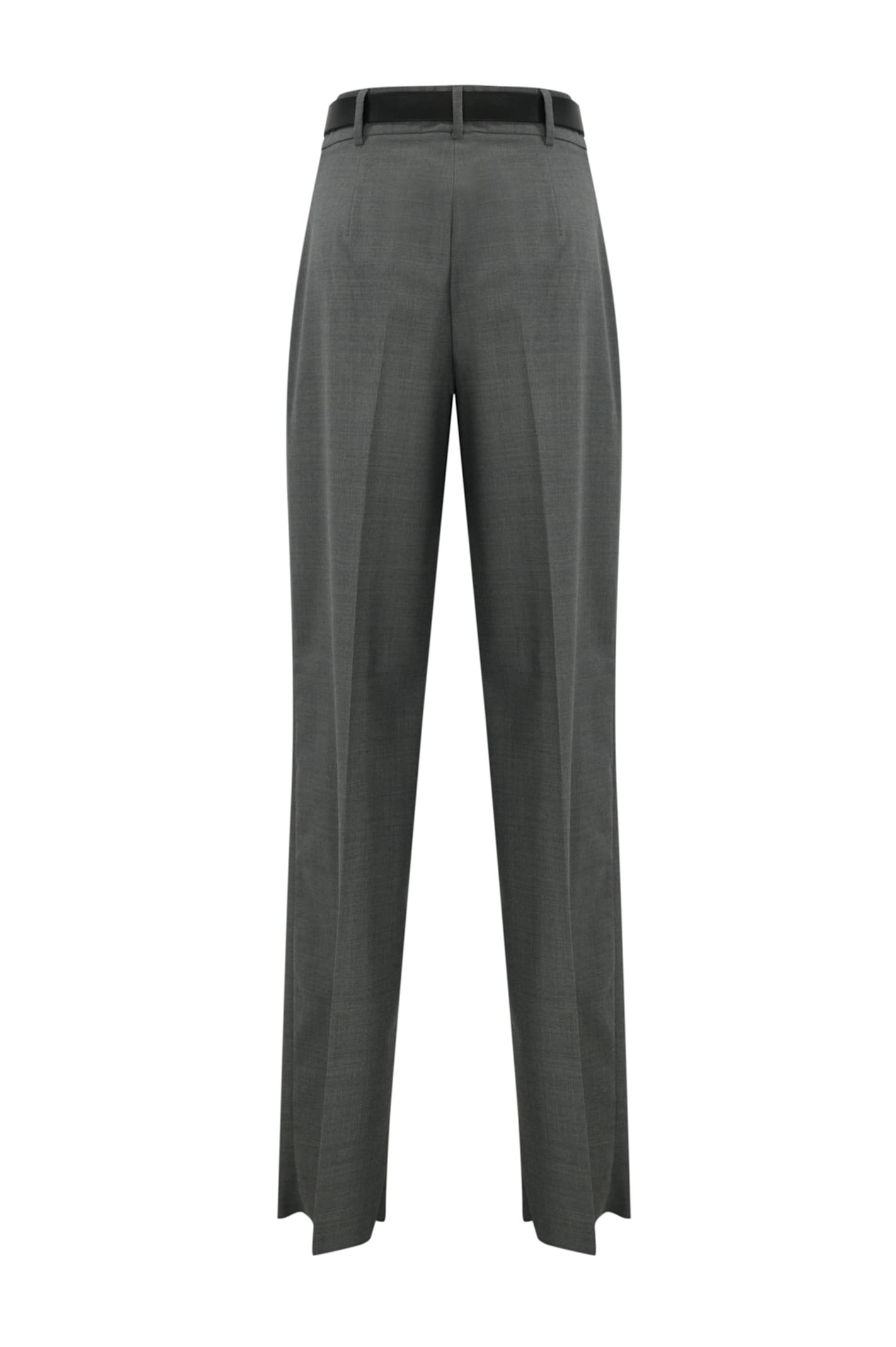 Shop Max Mara Juanita Wool Trousers In Grigio Melange