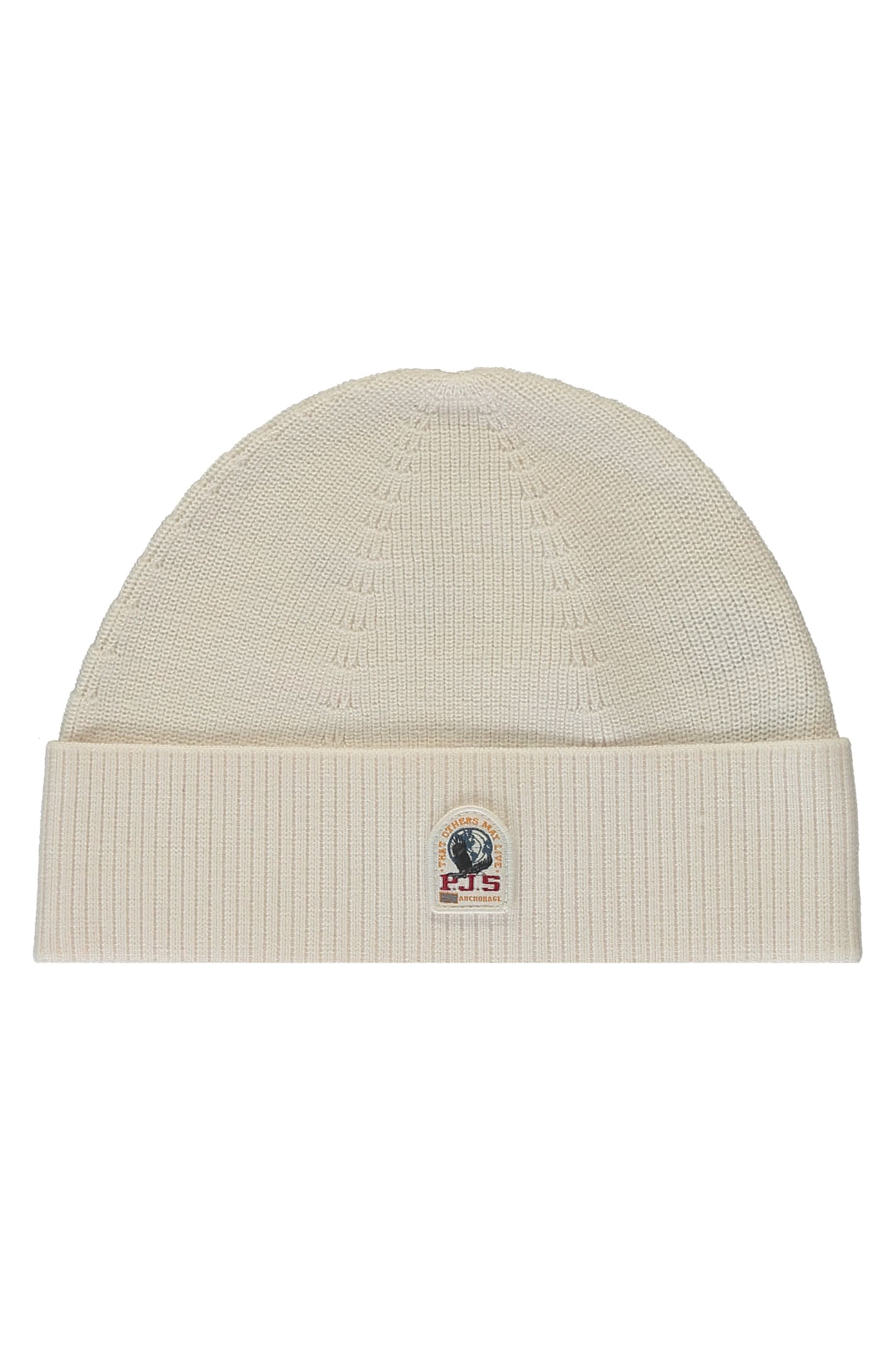 Parajumpers Ribbed Knit Beanie In Ivory