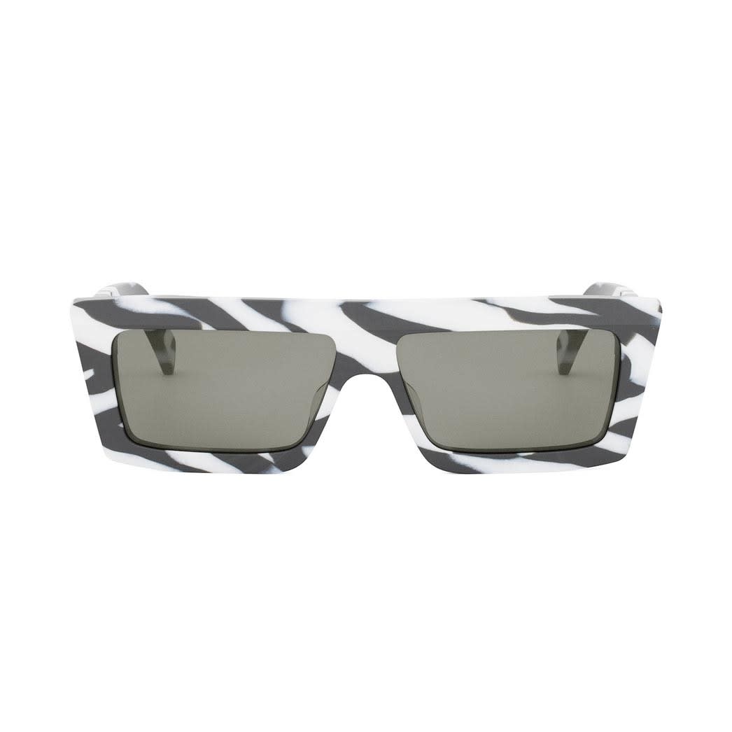 Shop Celine Sunglasses In Nero E Bianco/grigio