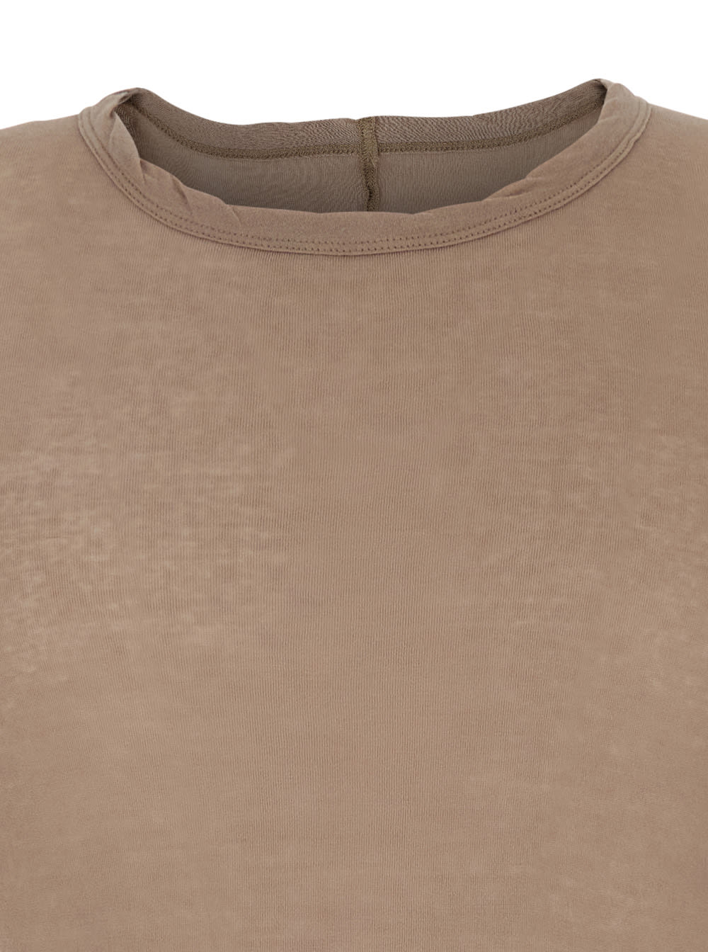 Rick Owens Brown Long-sleeve T-shirt In Viscose And Silk Blend Man In Brown