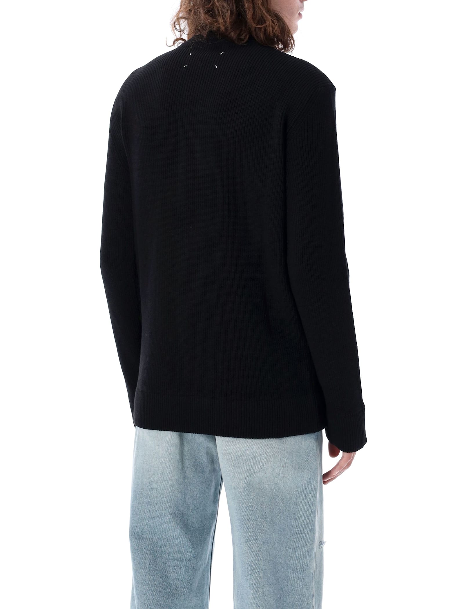 Shop Maison Margiela Camionaire Zipped Cardigan In Black