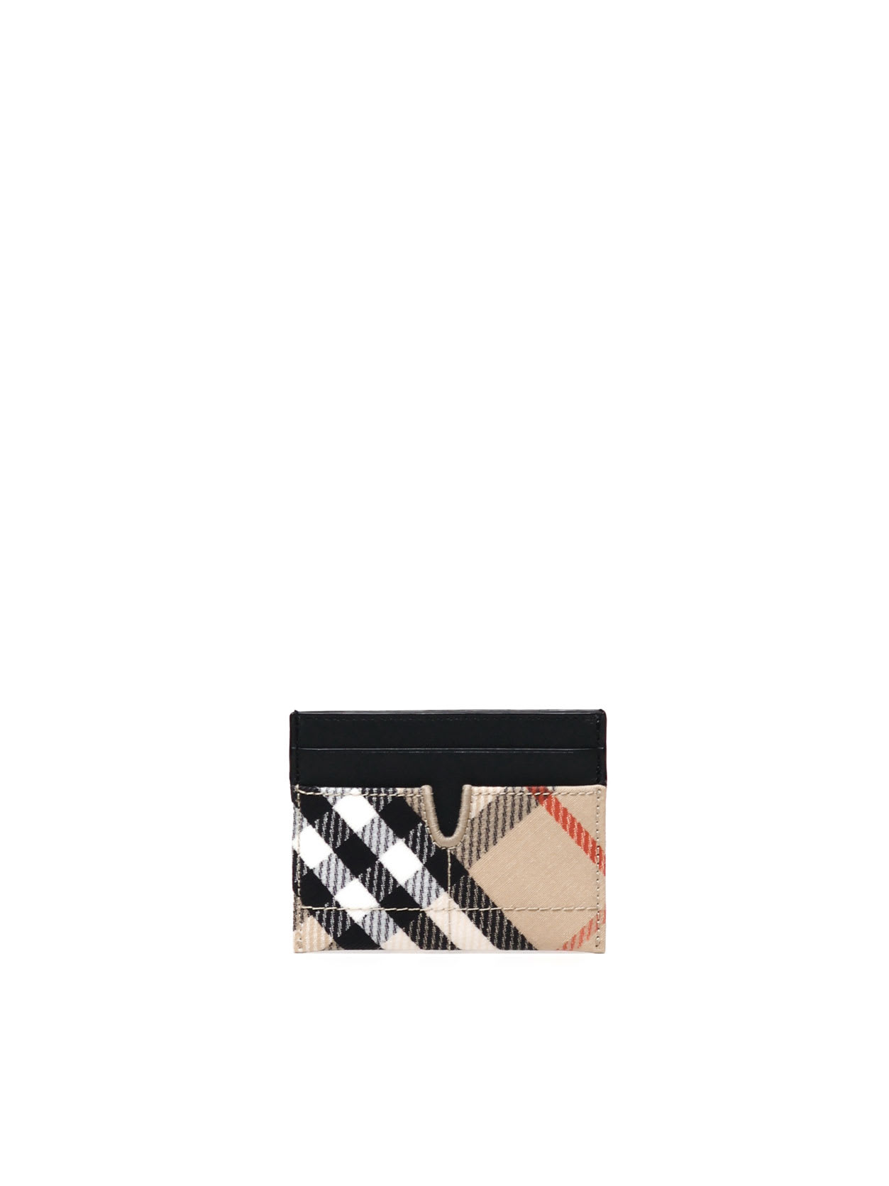 Burberry Printed E-canvas Card Holder In Sandipcheck