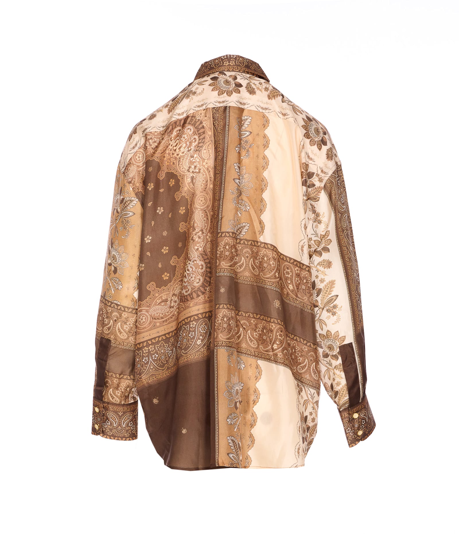 Zimmermann Lucky Printed Silk Shirt In Multi