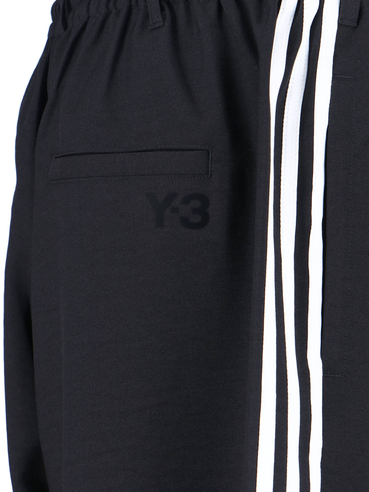 Y-3 Straight Trousers With Back Pocket And Side Stripes In Black