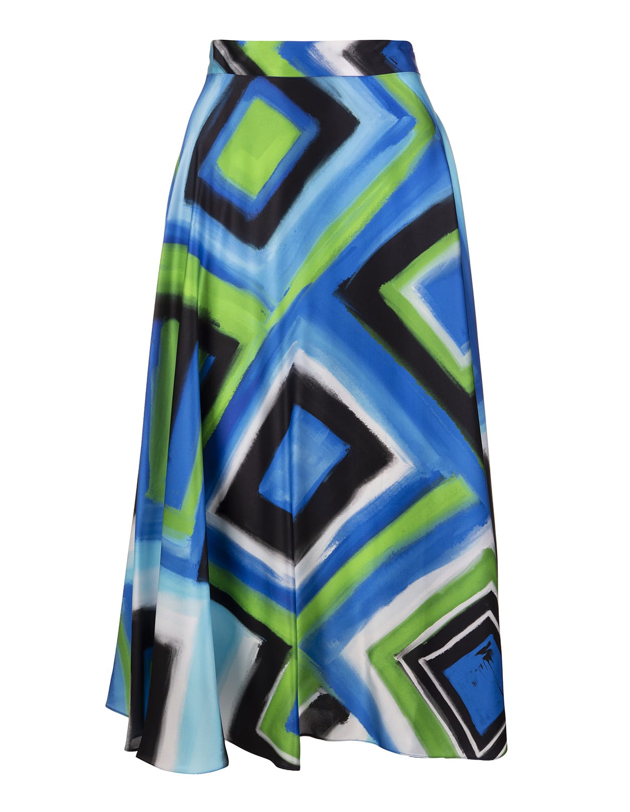 Gianluca Capannolo Multicolour Silk Geometric-print Silk Skirt