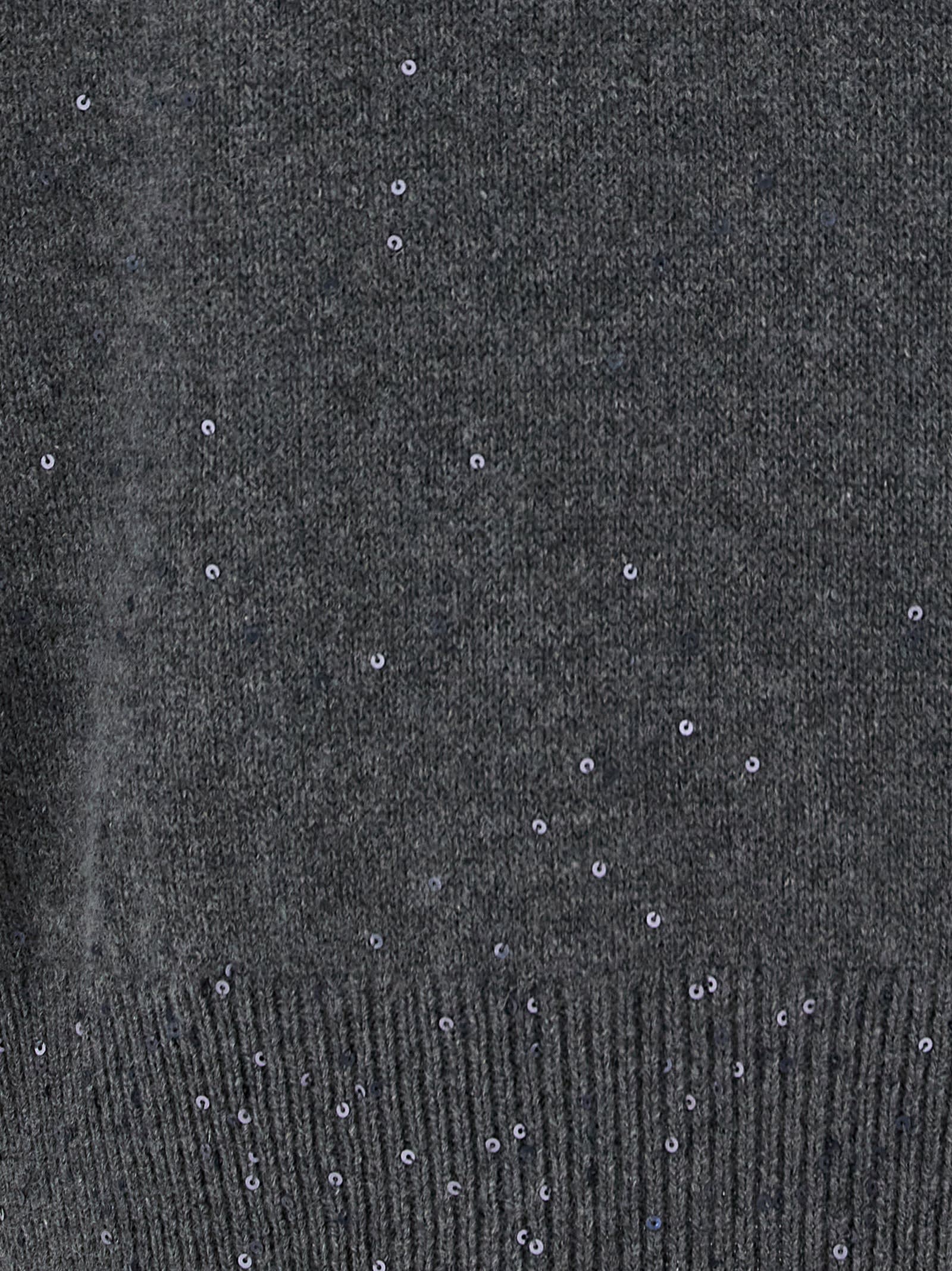 Shop Brunello Cucinelli Sequin Sweater In Gray