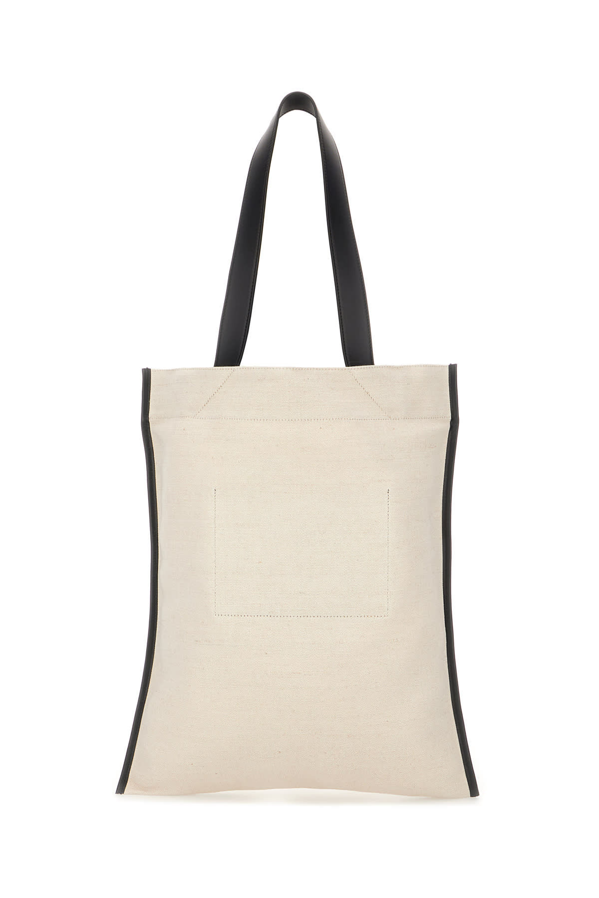 Shop Jil Sander Sand Canvas Shopping Bag In White