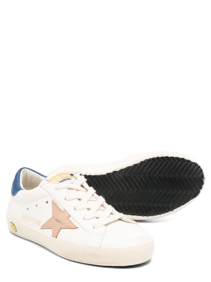 Golden Goose Super Star Nappa Leather Upper And List Nubuck Star Leather Heel In White