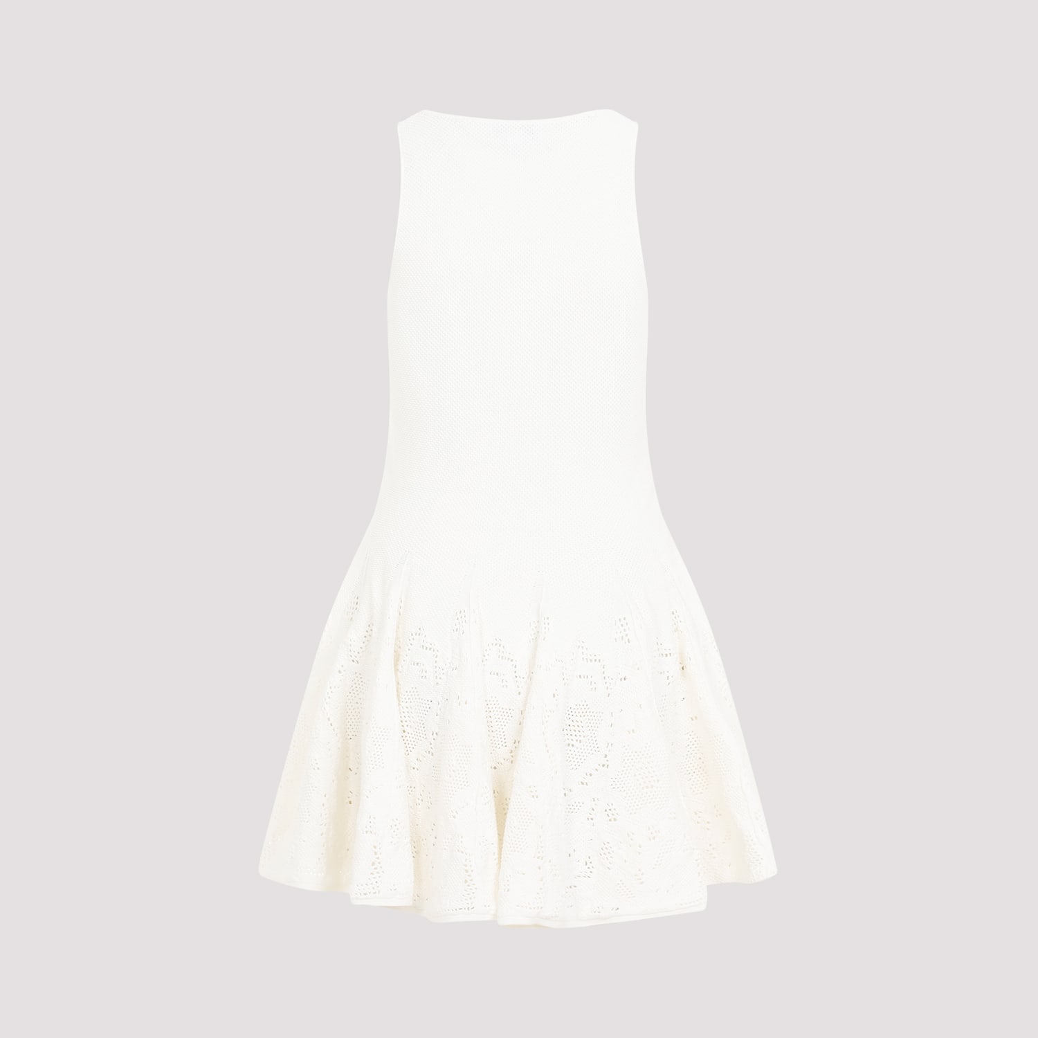 Shop Alaïa Skater Mini Dress In White