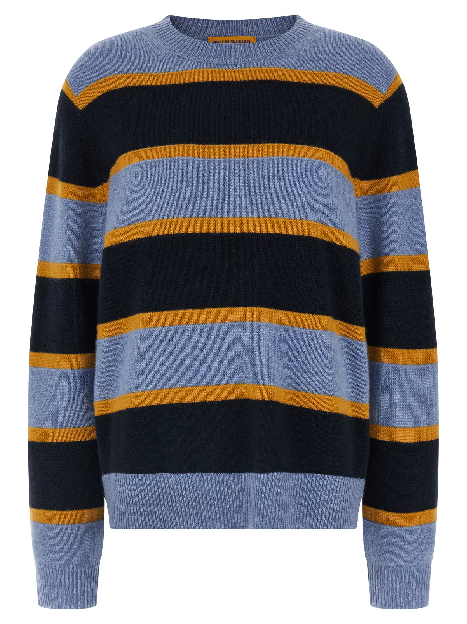Guest In Residence Stripe Crew Sweater In Multi
