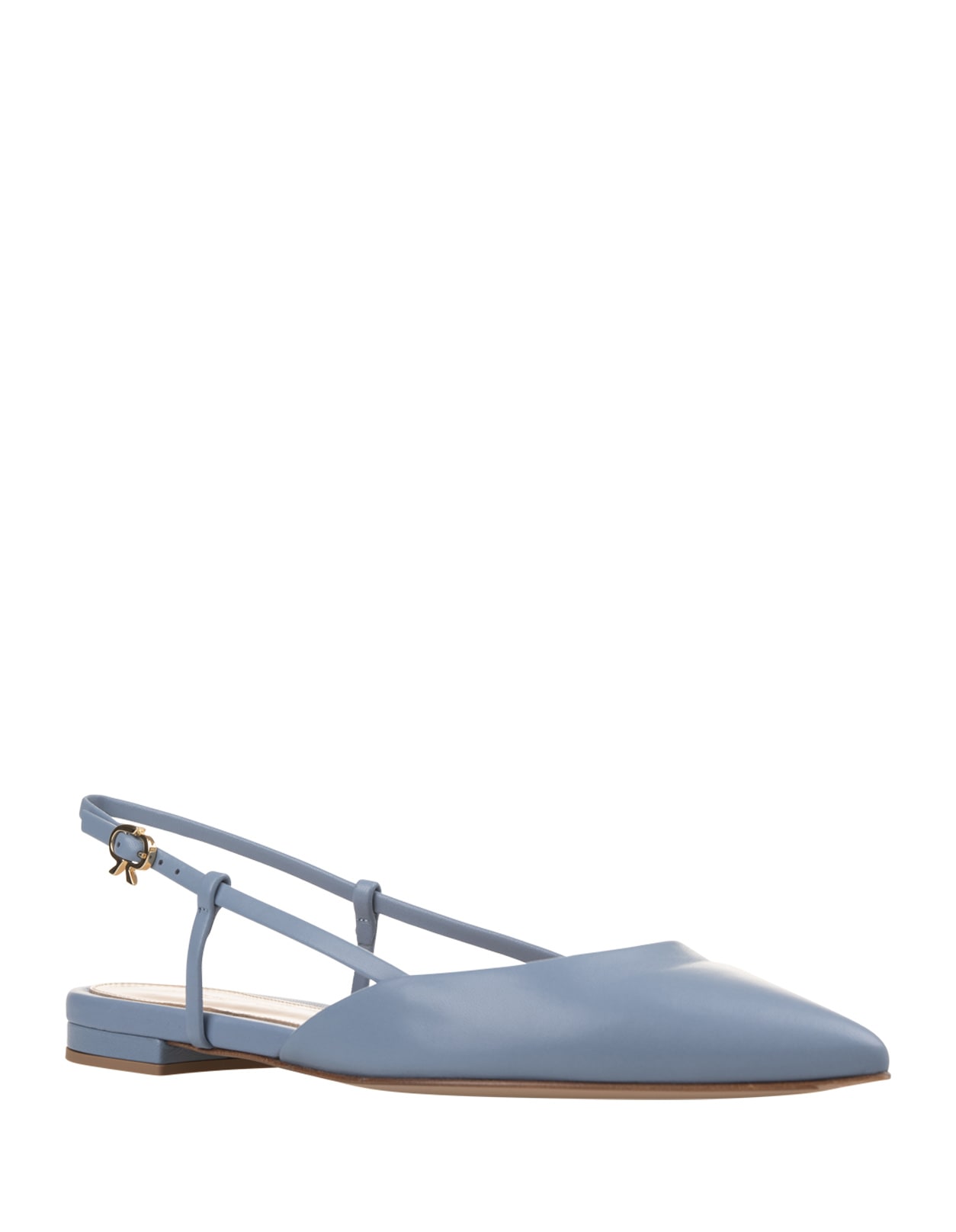 Shop Gianvito Rossi Ascent 05 Slingbacks In Light Blue Nappa Leather