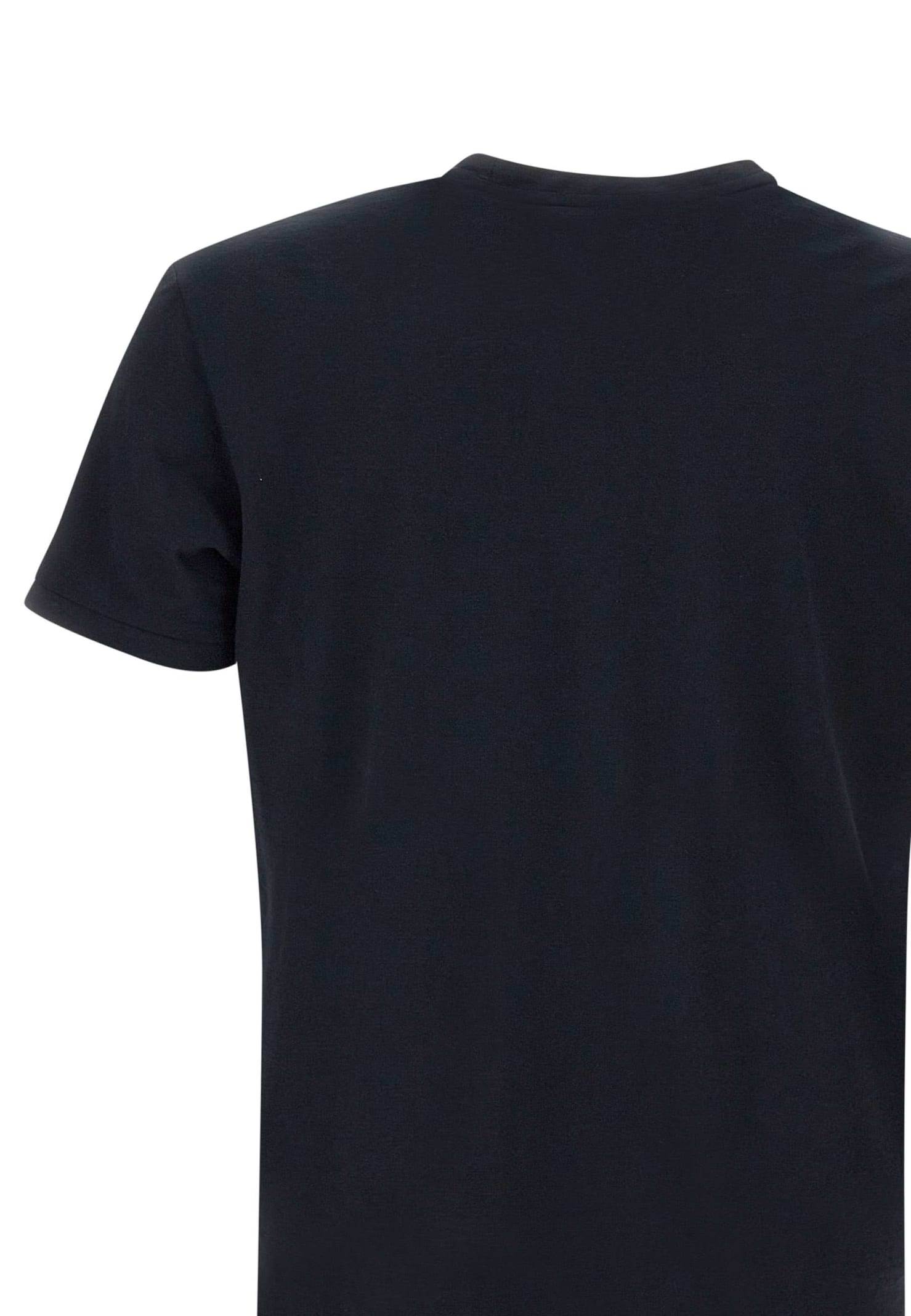Shop Rrd - Roberto Ricci Design Shirty Crepe Cotton T-shirt In Blue Black