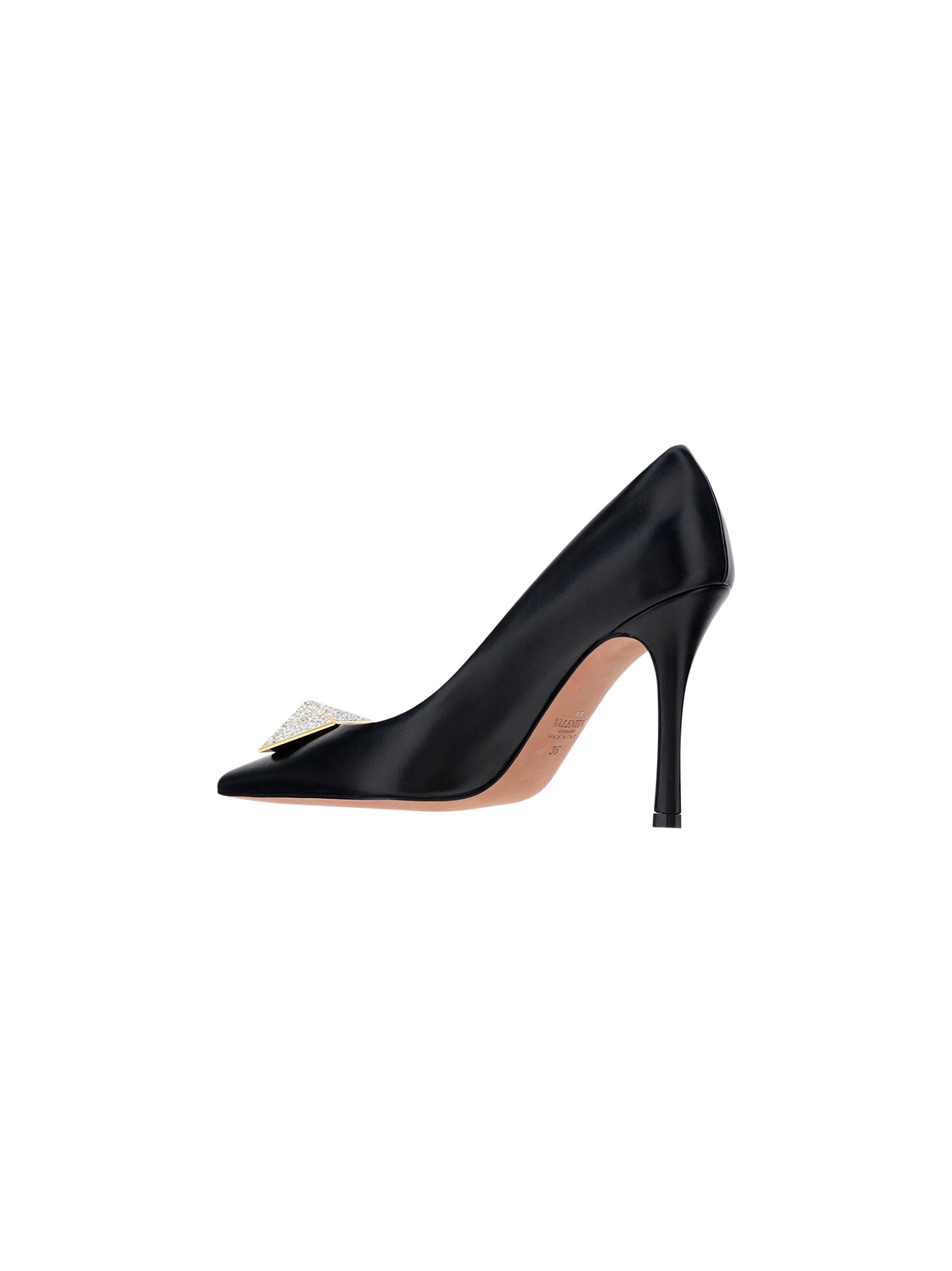 Shop Valentino One Stud Pumps In Nero