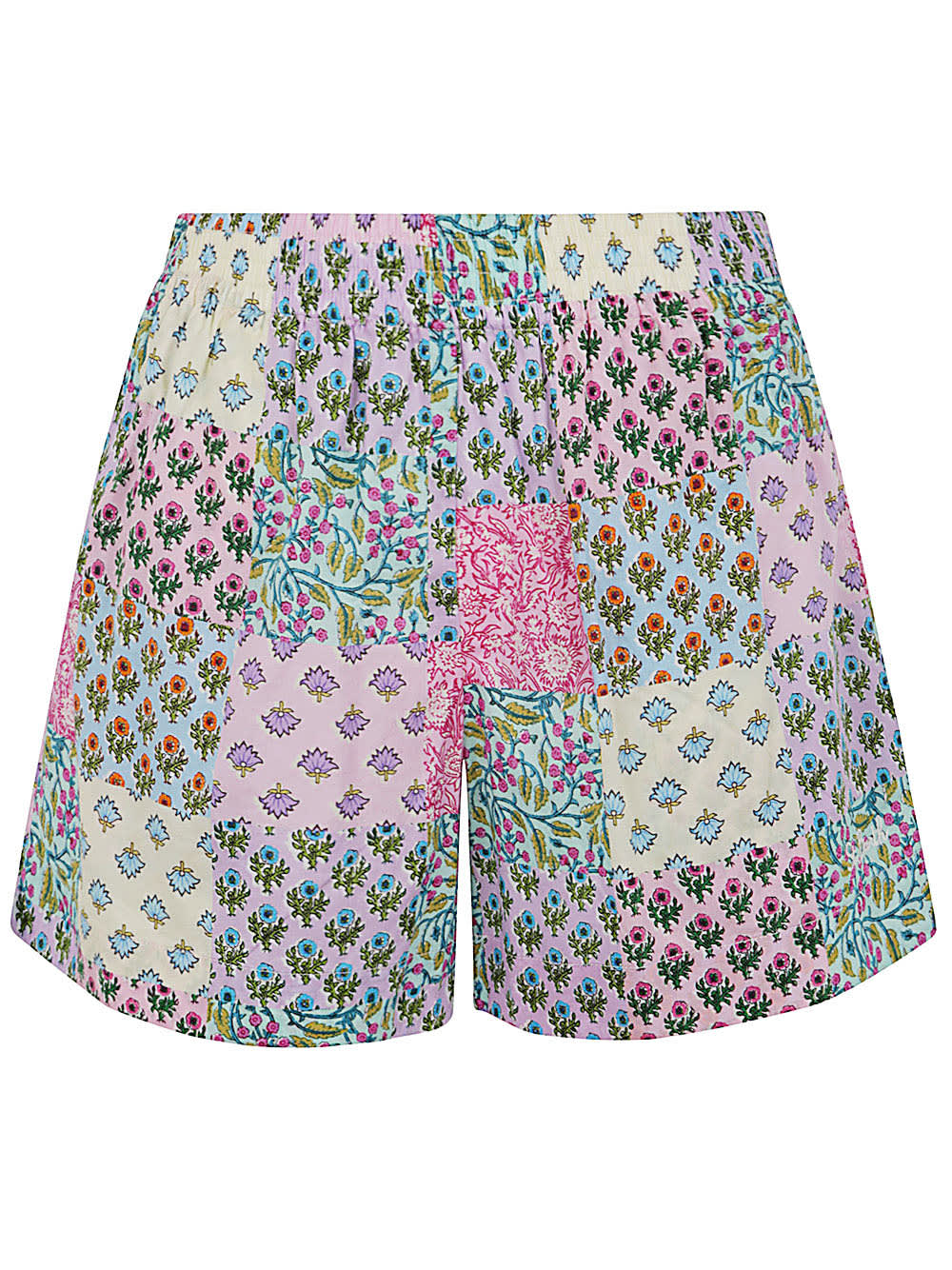 Shop Mc2 Saint Barth Woman Pullup Shorts In Multic Cotton Radical Patch