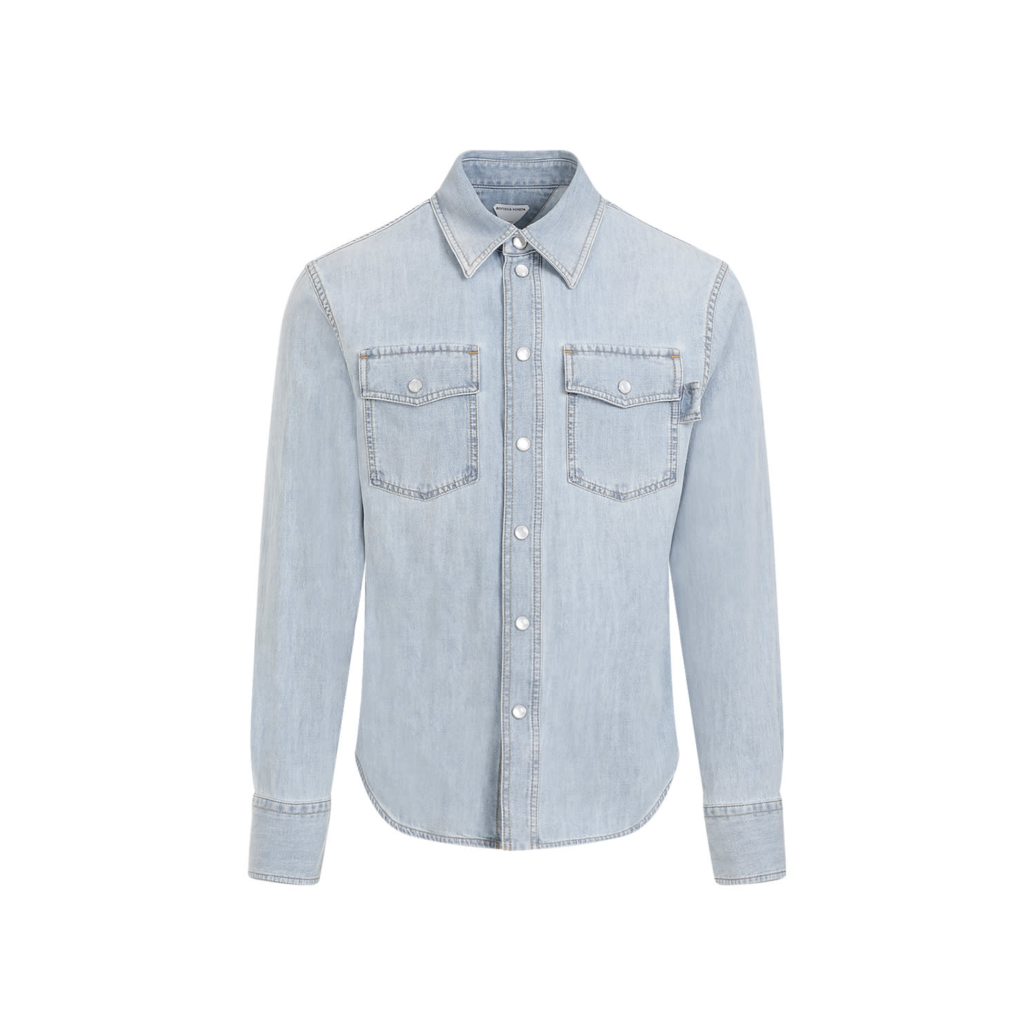 Shop Bottega Veneta Shirt In Light Bleach