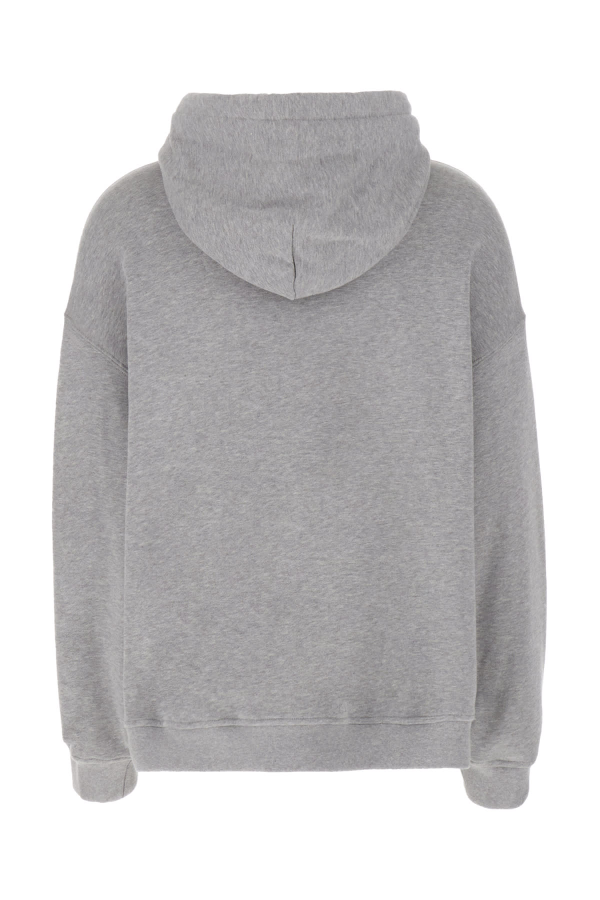 Shop Versace Grey Cotton Sweatshirt In Grey Melange Pale Pink